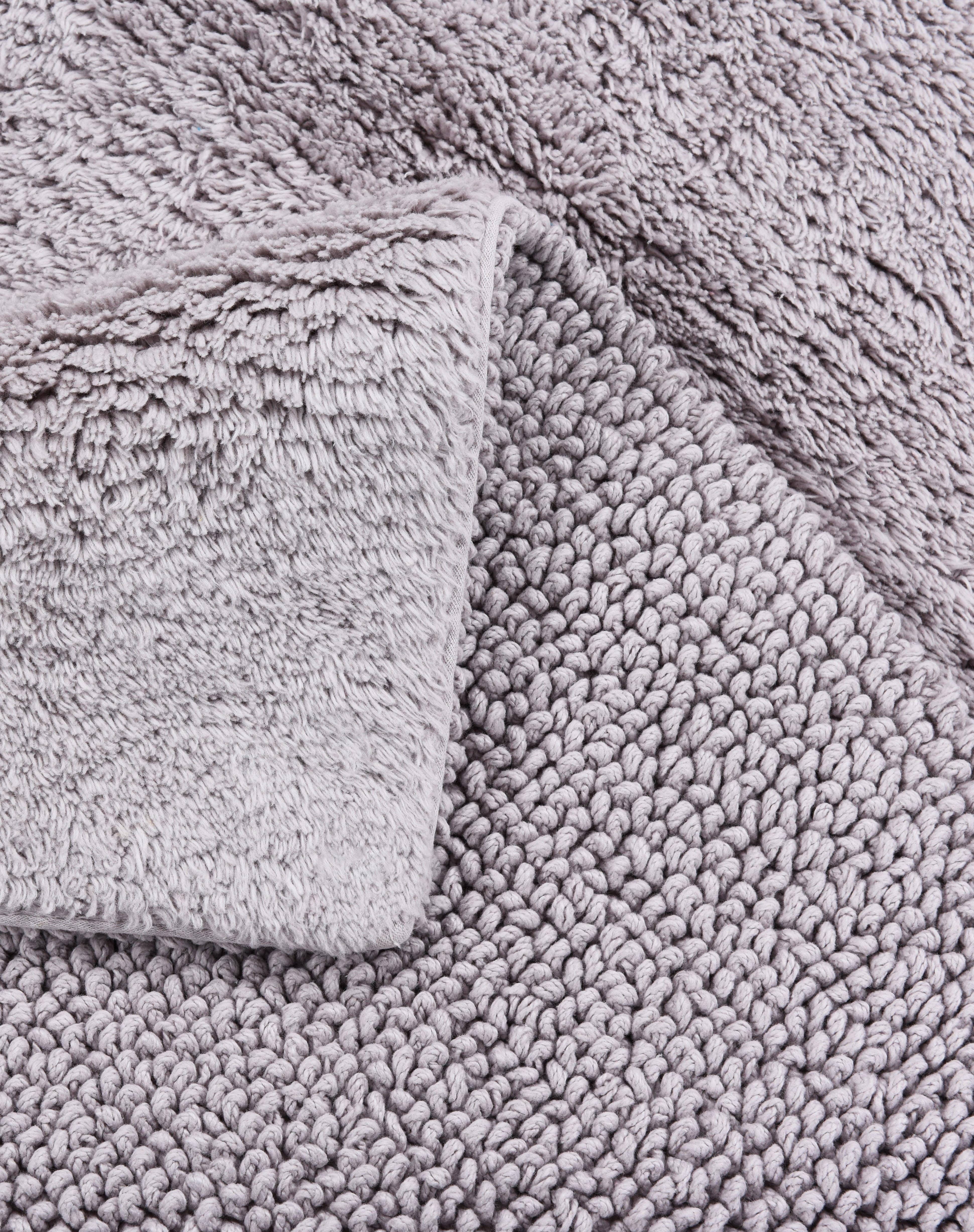TOM TAILOR HOME Badematte Cotton Double Uni, Höhe 20 mm, beidseitig nutzbar, strapazierfähig, fußbodenheizungsgeeignet, Baumwolle, quadratisch, Badteppich, Uni Farben, rechteckig & quadratisch erhältlich