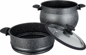 Cheffinger Dampfgarer 3 tlg Kuskus Topf Dampfgarer COUSCOUS Ø26cm Dampfkocher