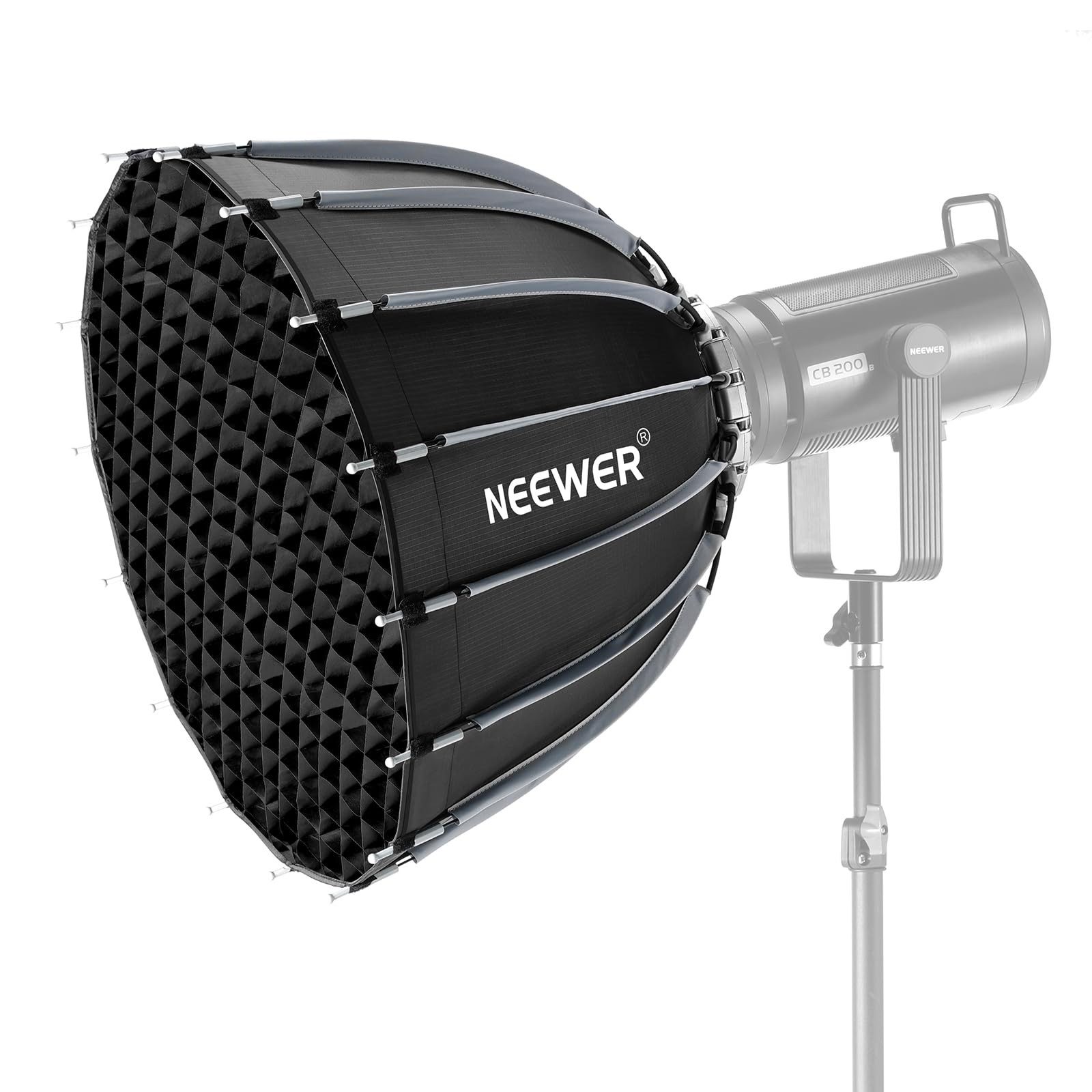 Neewer Softbox SF65Q 65cm Parabolic Softbox Quick Setup, mit Diffusor/Wabe/Tasche