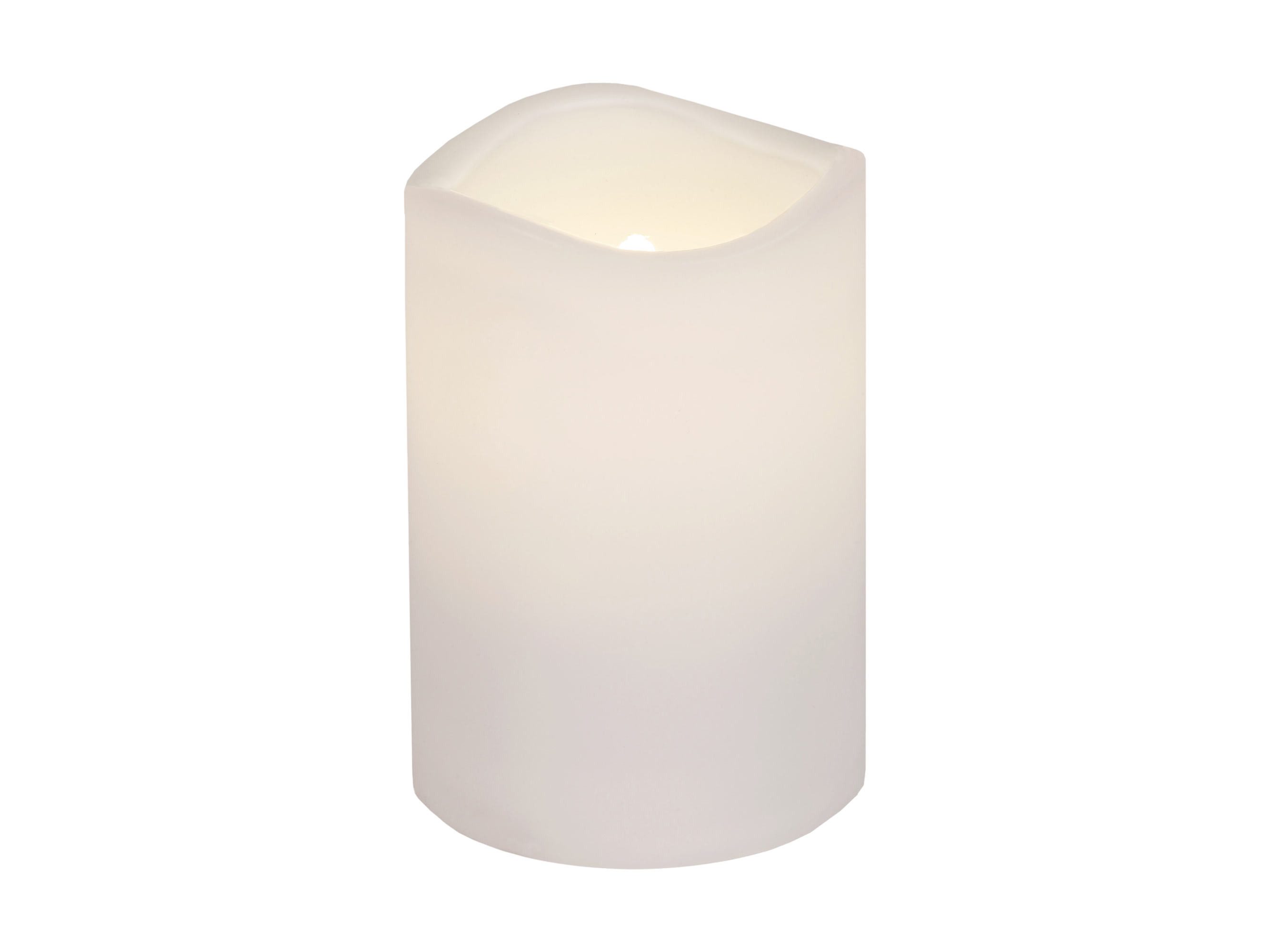 STAR TRADING LED-Kerze Paul (1-tlg), weiß Kunststoff Outdoor 7,5x11,5cm Timer