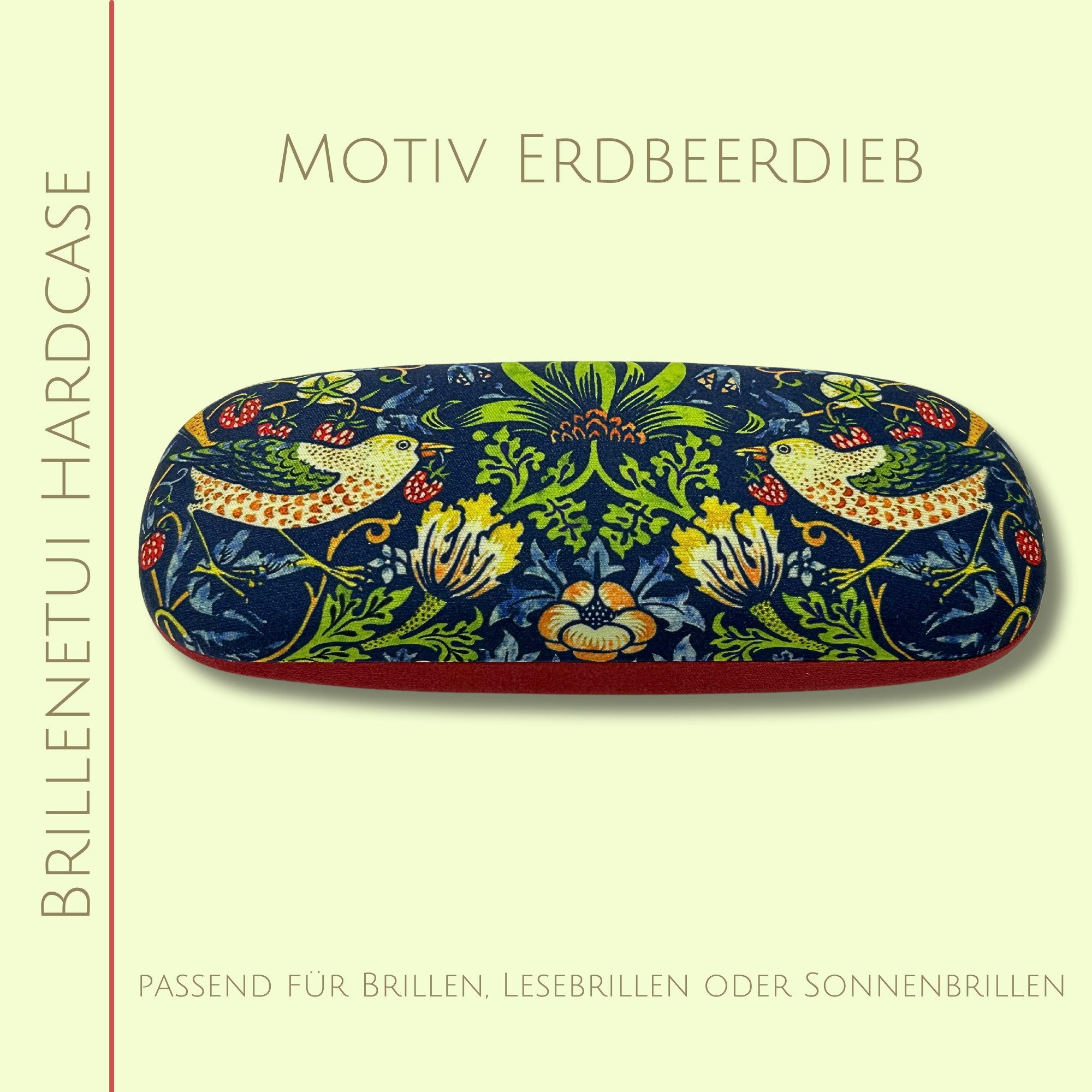 Fridolin Brillenetui Brillenetui Hardcase mit Stoffbezug und Reinigungstuch aus Mikrofaser