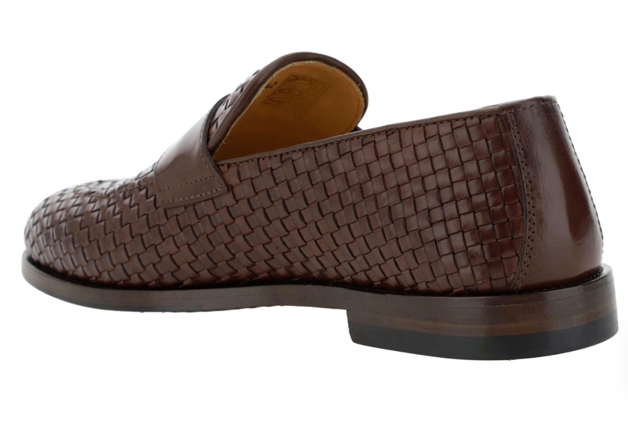 BRUNELLO CUCINELLI Mokassin Penny Loafers Leder 43 Mokassin Handwerkskunst Eleganz aus Kalbsleder mit Intrecciato-Design