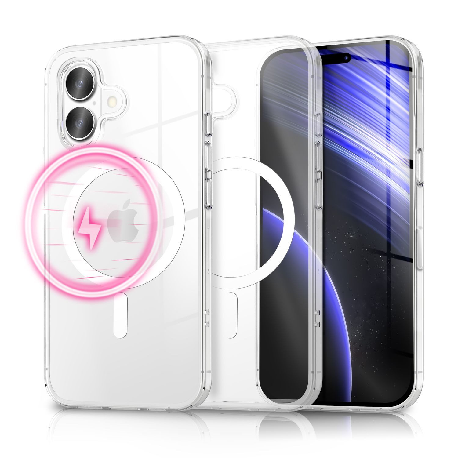 Nalia Smartphone-Hülle Apple iPhone 17, MagSafe Case / Extrem Klare Schutzhülle / Clear Stay Formel / PC & TPU