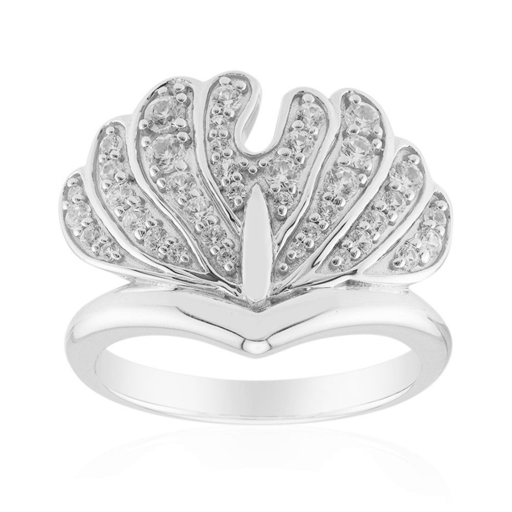 Cavill Silberring Cavill Ring Sterlingsilber 0,608 ct Tansania Zirkone floral (1-tlg)