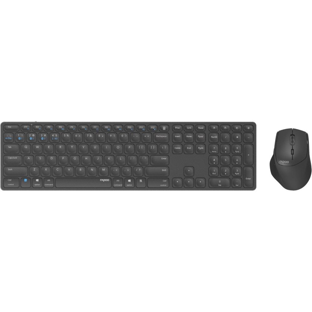 Rapoo Rapoo 9800M Set kabellose Tastatur dunkelgrau. Tastatur (kabellos)