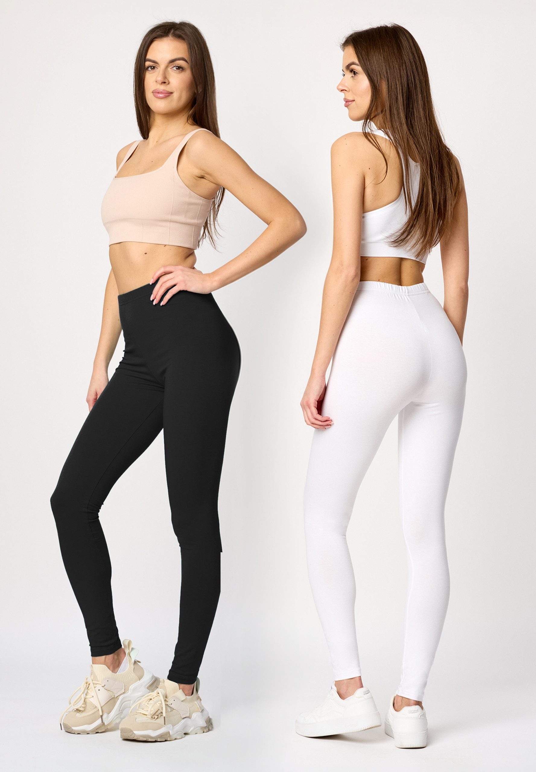 Merry Style Leggings 2er Pack Damen Hose aus Baumwolle MS10-198 (1-tlg)