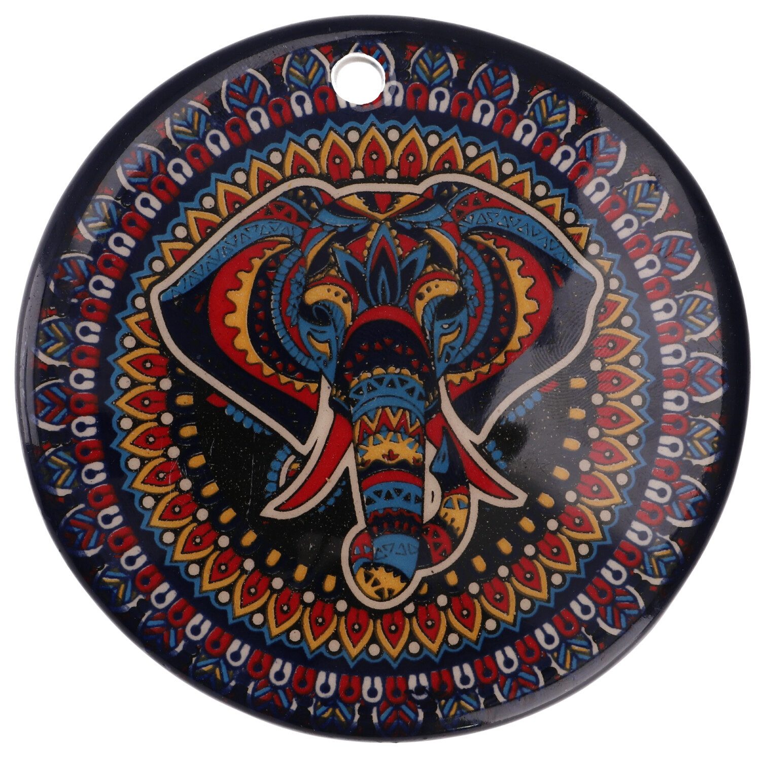 Guru-Shop Wandbild Keramik Wandschmuck - Elefant