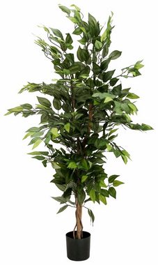 Kunstpflanze Ficus Benjamini Grünpflanze, Creativ green, Höhe 120 cm