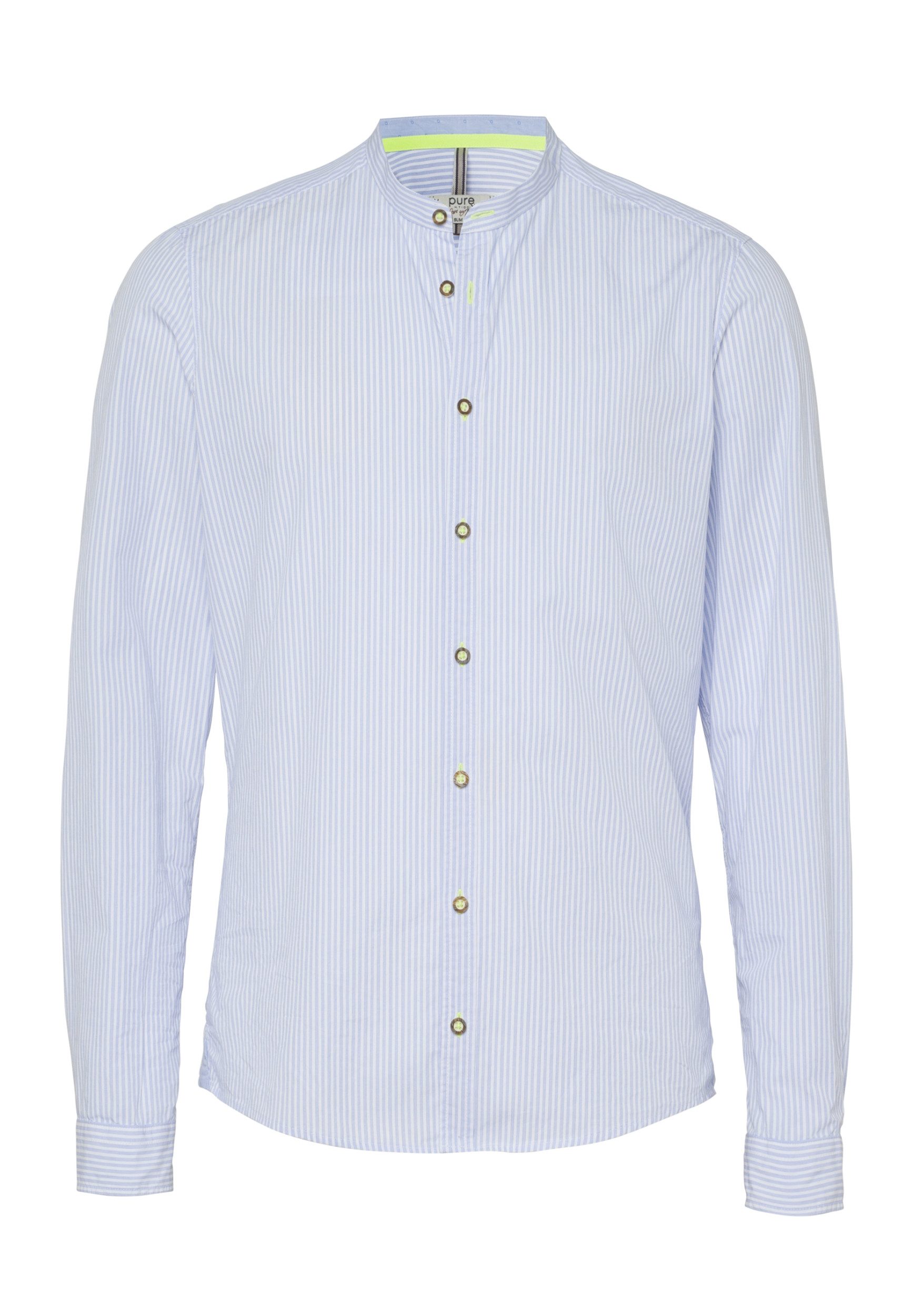 Trachtenhemd PURE Tracht Hemd slim fit Langarm