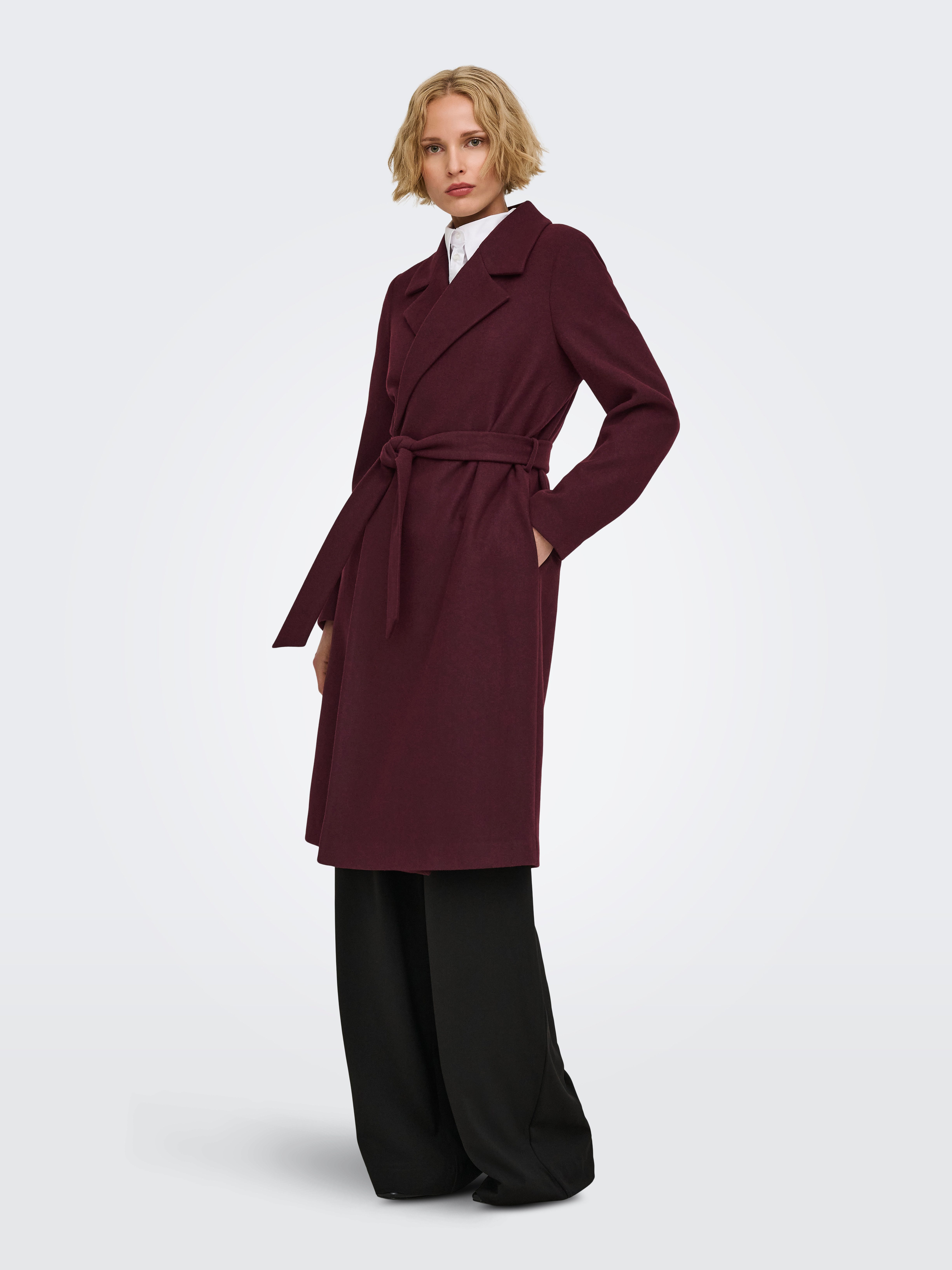 ONLY Langmantel ONLALVILDA LIFE WRAP COAT OTW Kunstfaser – Bild 4 von 5