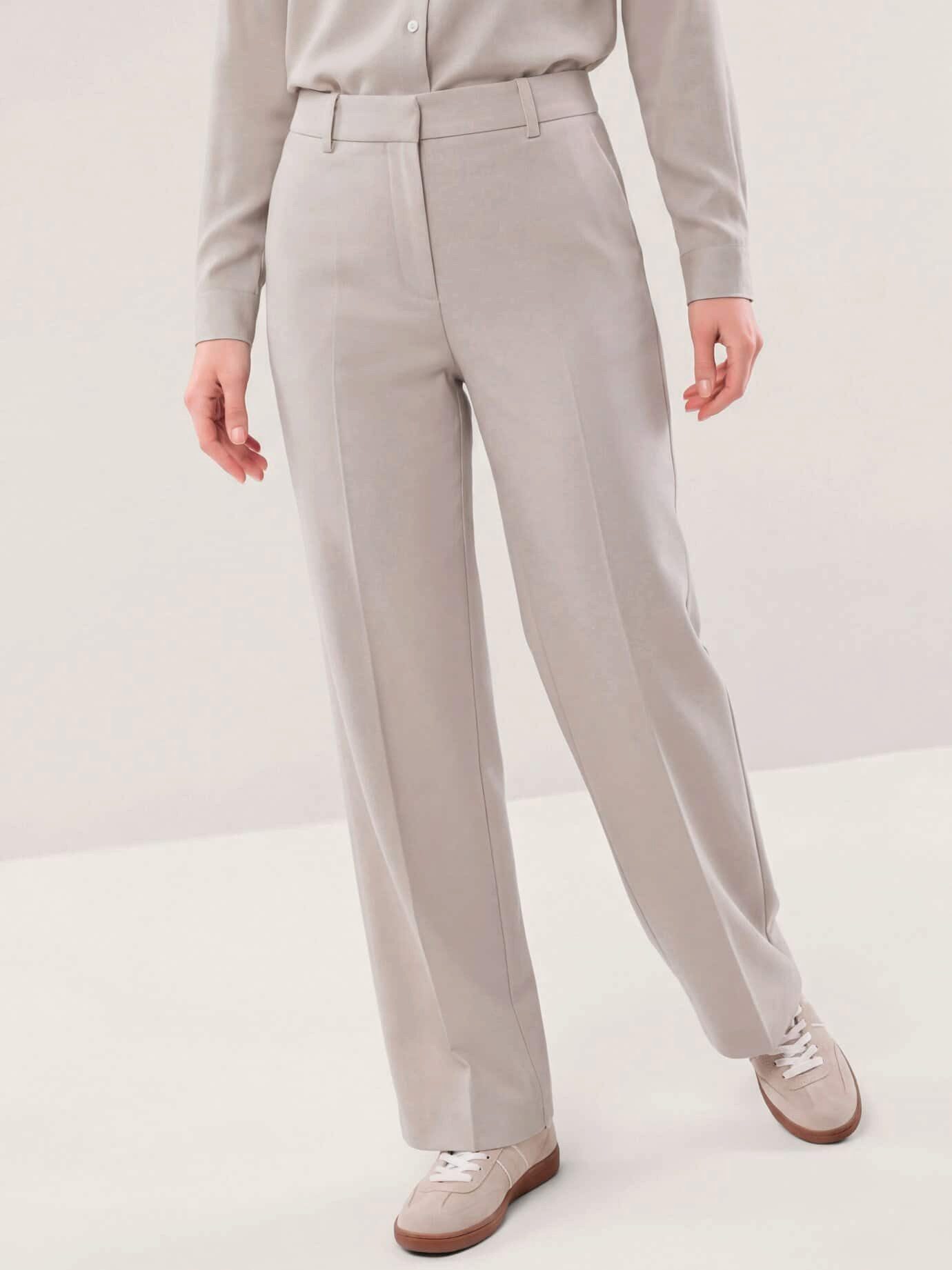 Walbusch Marlene-Hose Damen Marlene Kofferhose Regular fit, elegant