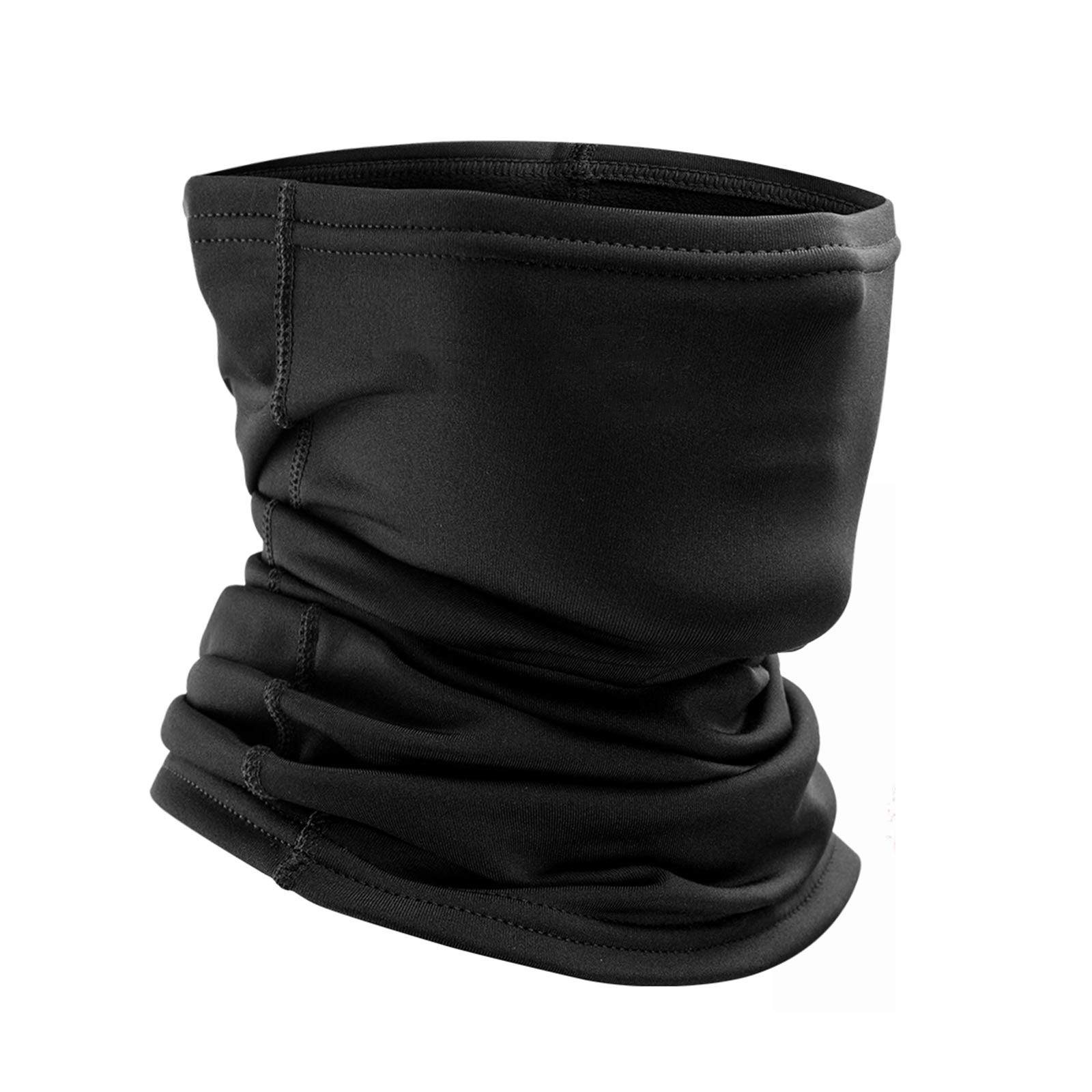 ROCKBROS Multifunktionstuch Gesichtsbedeckung Balaclavas Schlauchtuch Winterdicht Nackenwärmer für Herren/Damen, Halstuch Sturmhaube Hochelastisch Radfahren Warm Atmungsaktiv) Halbe schwarz (Winter