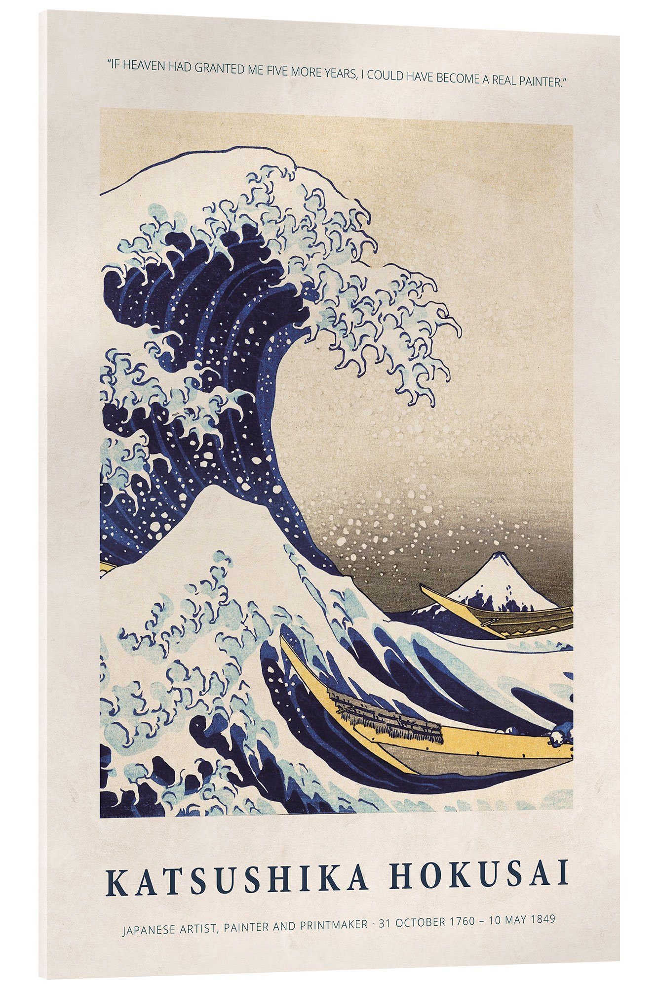 Posterlounge Acrylglasbild Katsushika Hokusai, I could have become a real  Painter, Badezimmer Japandi Malerei