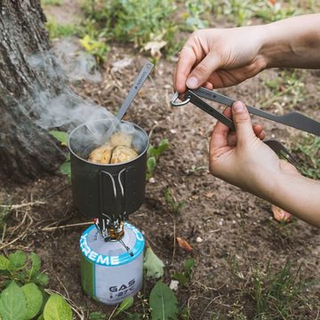 Navaris Campinglöffel Titan Camping Besteck 3tlg. - Ultraleichtes Reisebesteck inkl. Tasche (1 Stück)