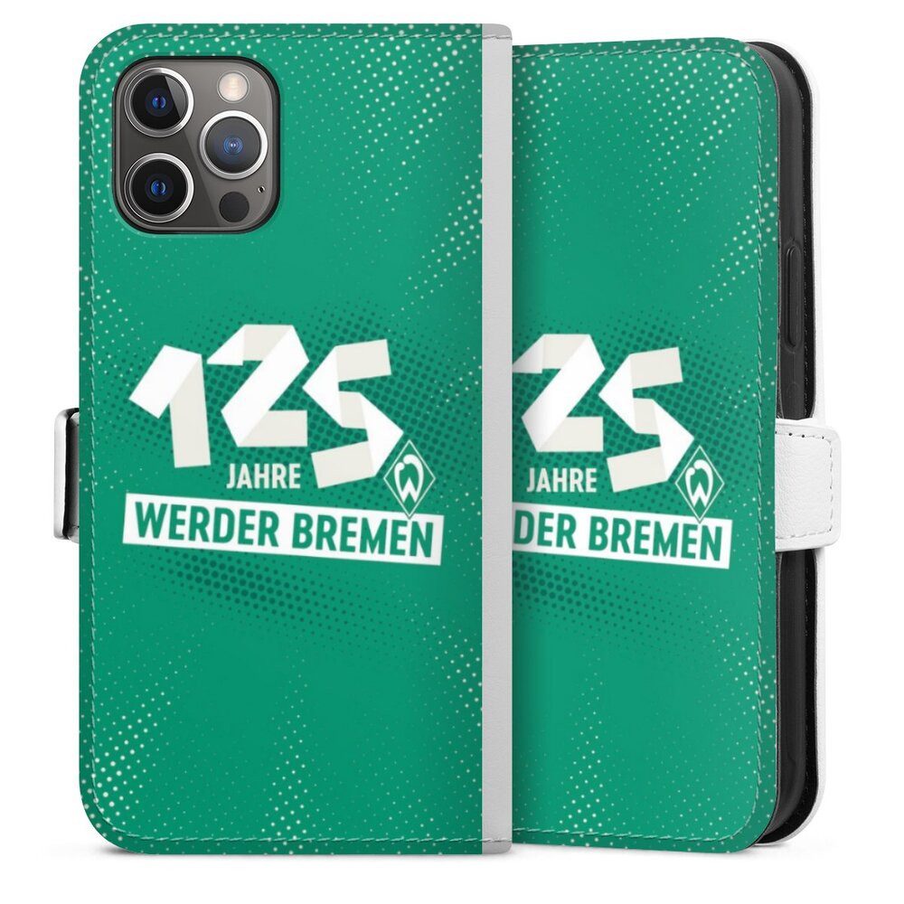 DeinDesign Handyhülle 125 Jahre Werder Bremen Offizielles Lizenzprodukt, Apple iPhone 12 Pro Hülle Handy Flip Case Wallet Cover