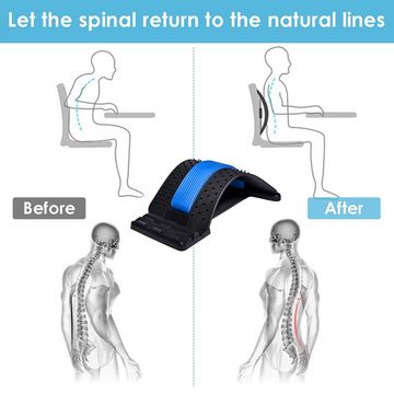 Randaco Rückentrainer Rückenstrecker Massagegerät Rückenmassage Rückentrainer Lordosenstütze, (1-tlg), Einstellbar/Bogenstützende Design