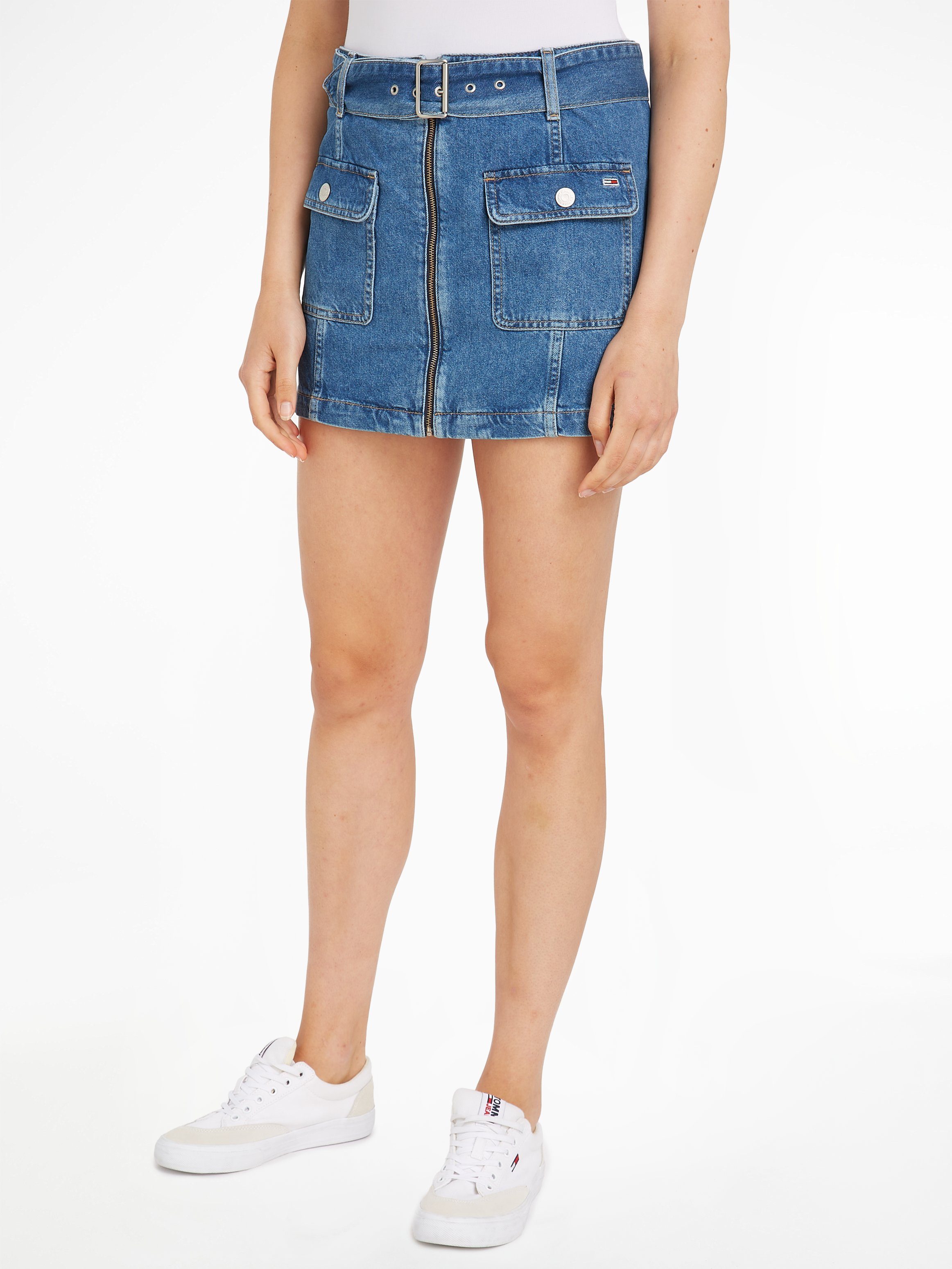 Tommy Jeans Jeansrock BELTED ZIPPER SKIRT günstig online kaufen