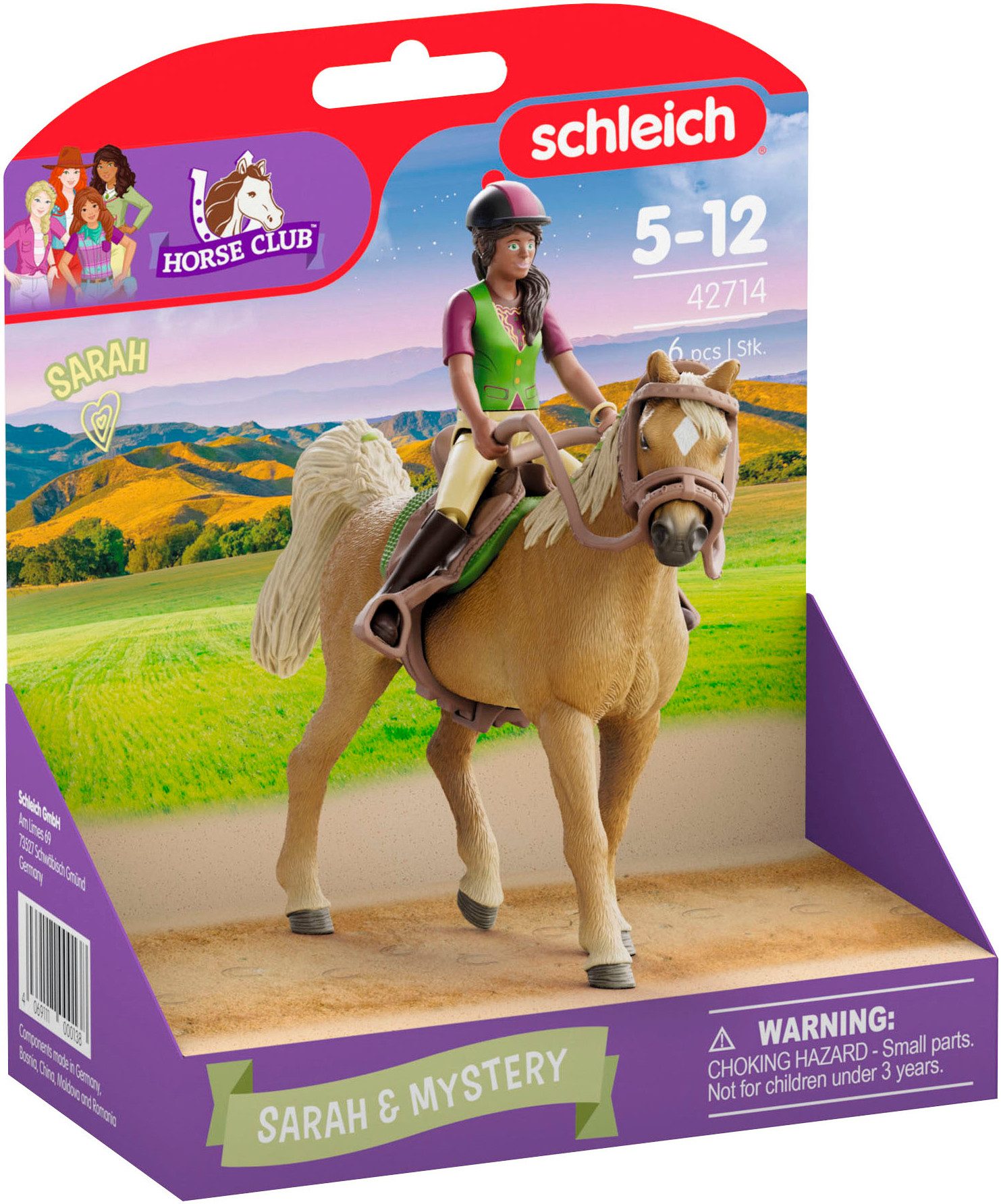 Schleich® Spielfigur HORSE CLUB, Sarah & Mystery (42714), Made in Europe