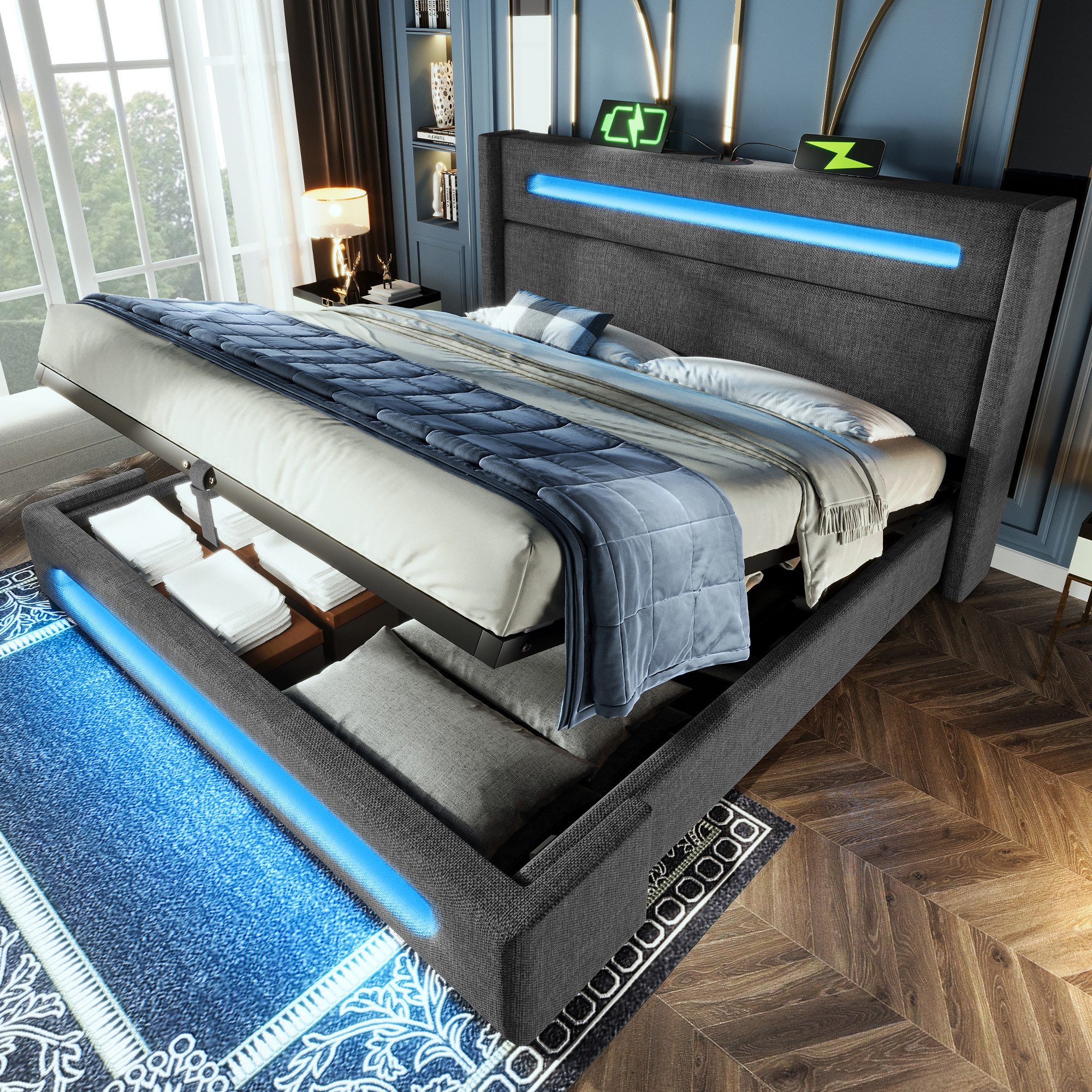 BlingBin Einzelbett Polsterbett Jugendbett (1-tlg., Jugendbett günstig online kaufen