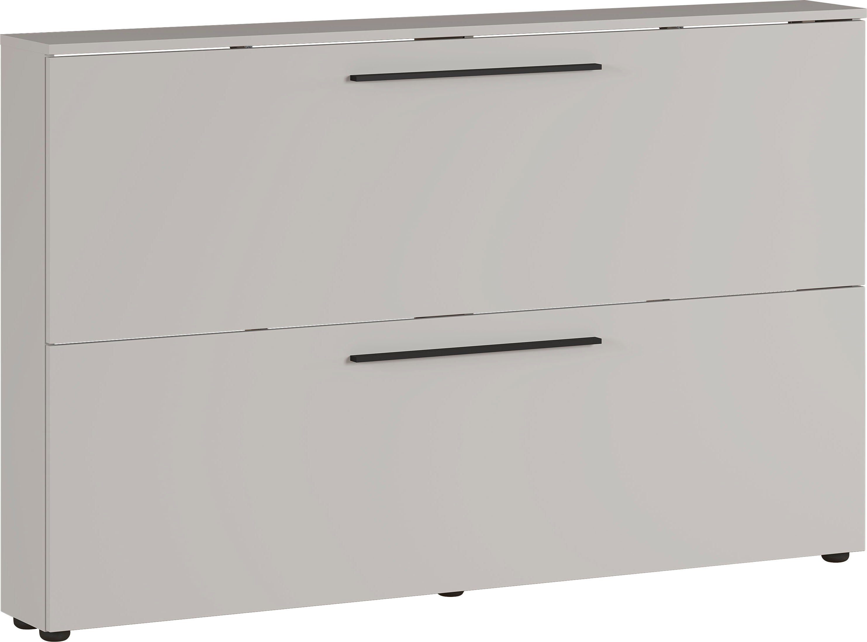 GERMANIA Schuhschrank Utah Schuhschrank in 2 Breiten, mit 2 oder 3 Klappen Tiefe 19cm, ideal für schmale Flure, Metallschuhkörbe, Made in Germany
