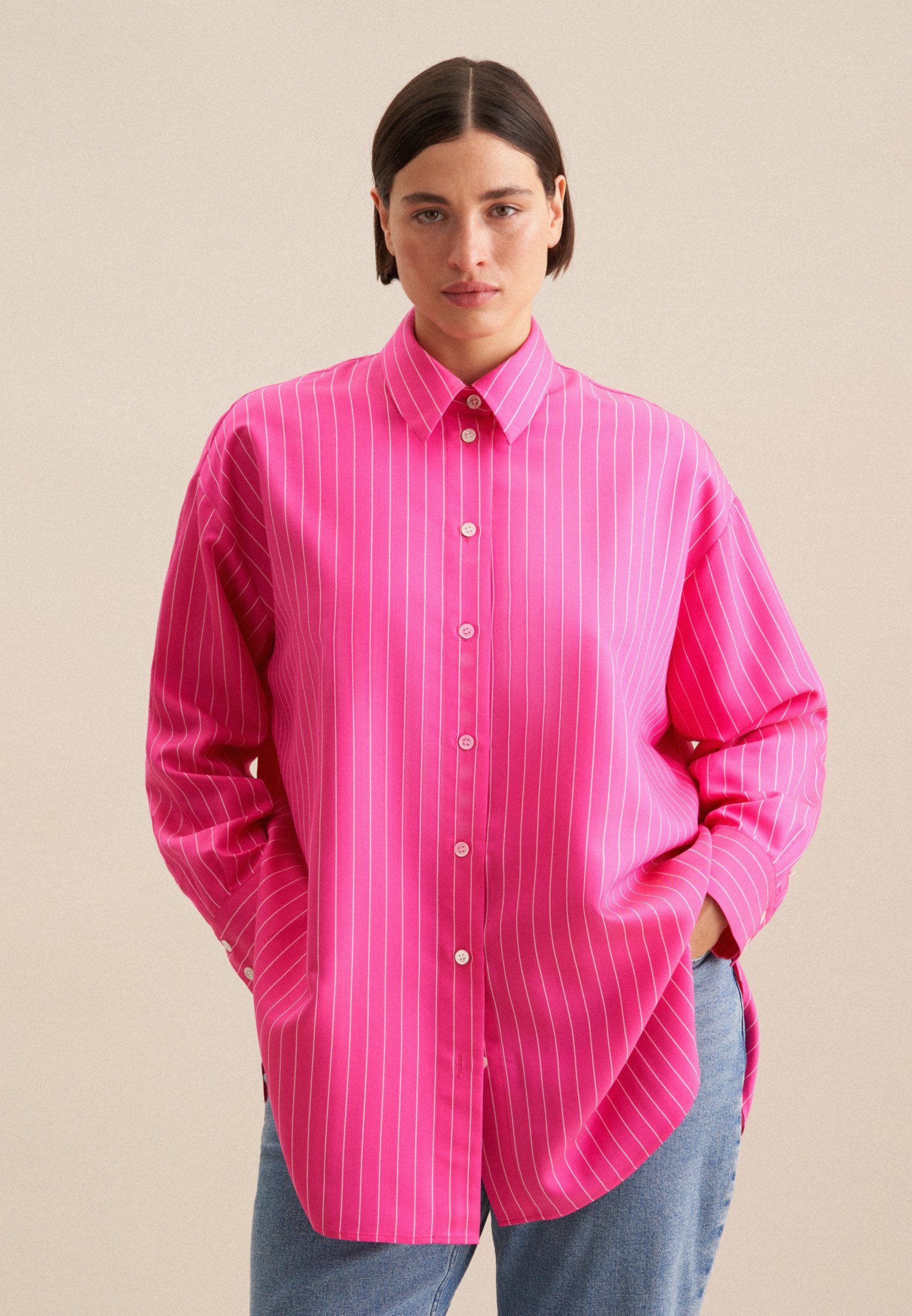 Longbluse Schwarze Rose