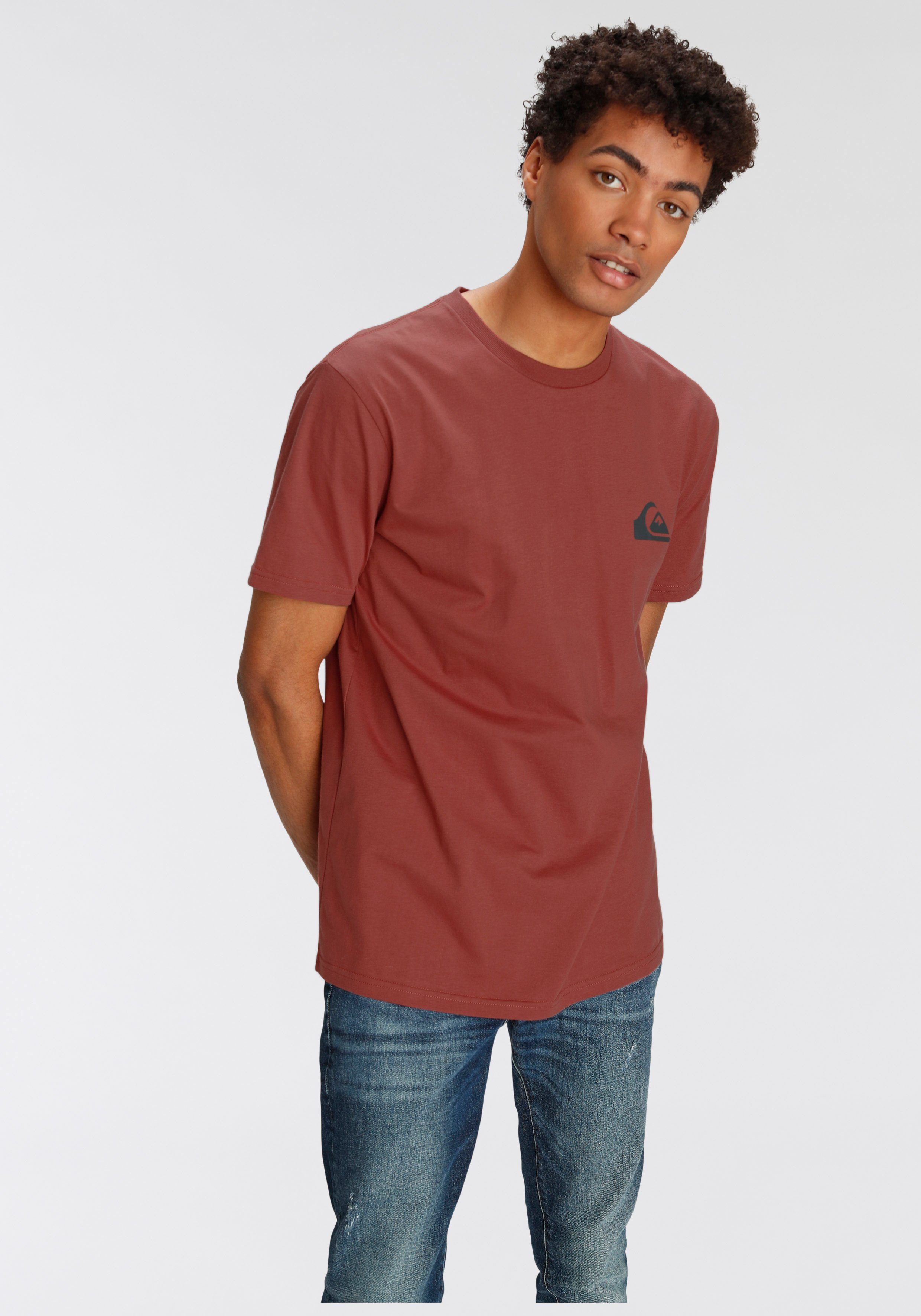 Quiksilver T-Shirt Herren mit braun Logodruck