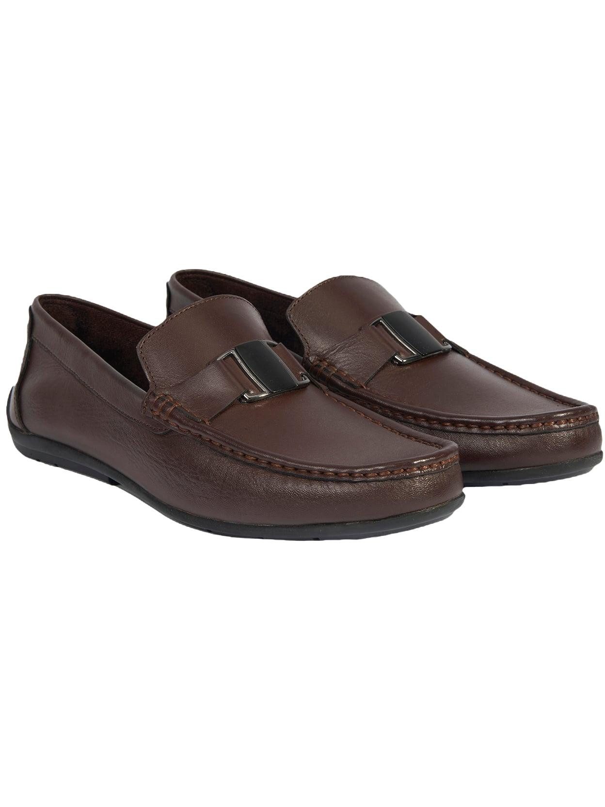 Desa Desa Herren-Slipper – Obermaterial Leder, Textilfutter, flacher Absatz Loafer