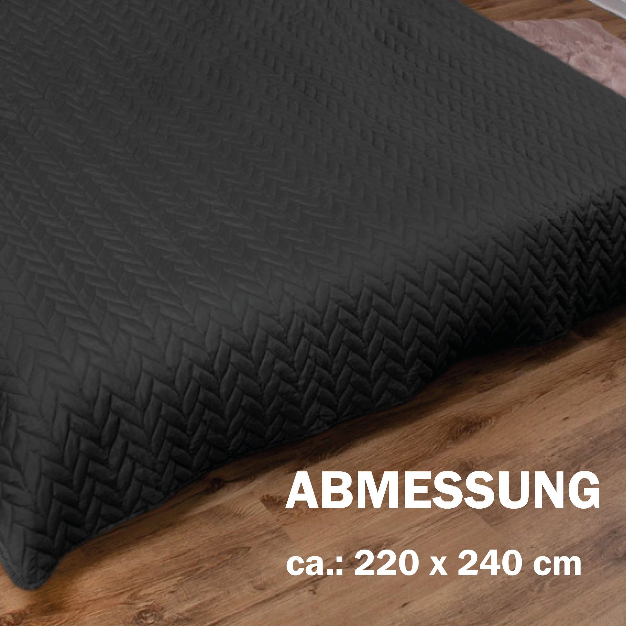 Bestlivings Tagesdecke Bettüberwurf gesteppt, XXL Sofaüberwurf - Sommerdecke gesteppt - Steppdecke, Wendedecke – Bild 2 von 5