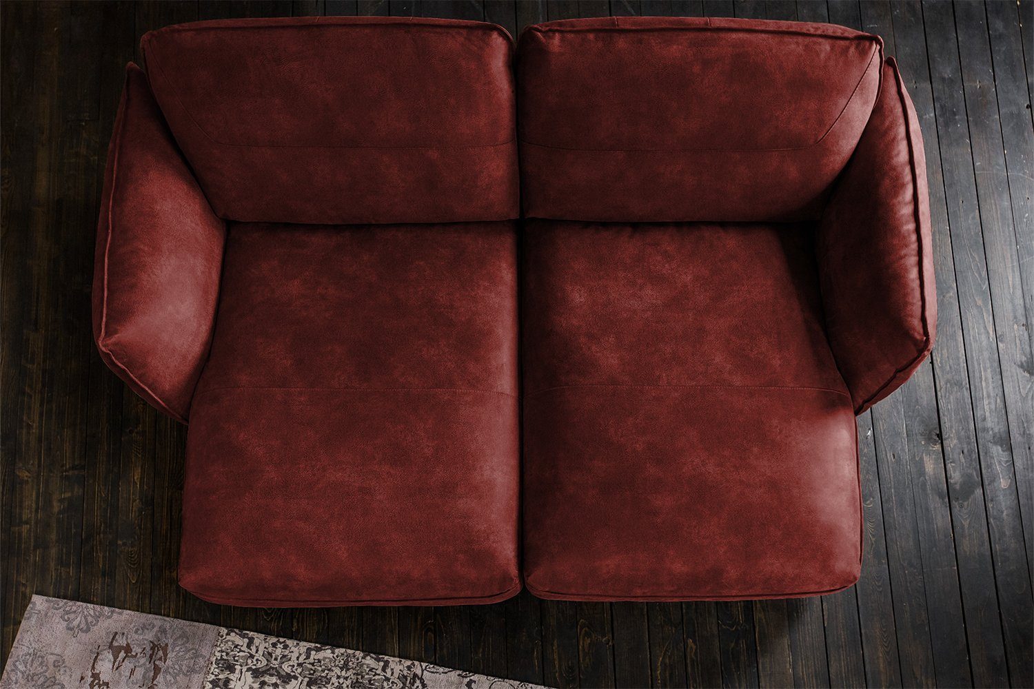 Big-Sofa KAWOLA versch. DAVITO, im Longchair oder Lederimitat Vintagelook, Leder Farben