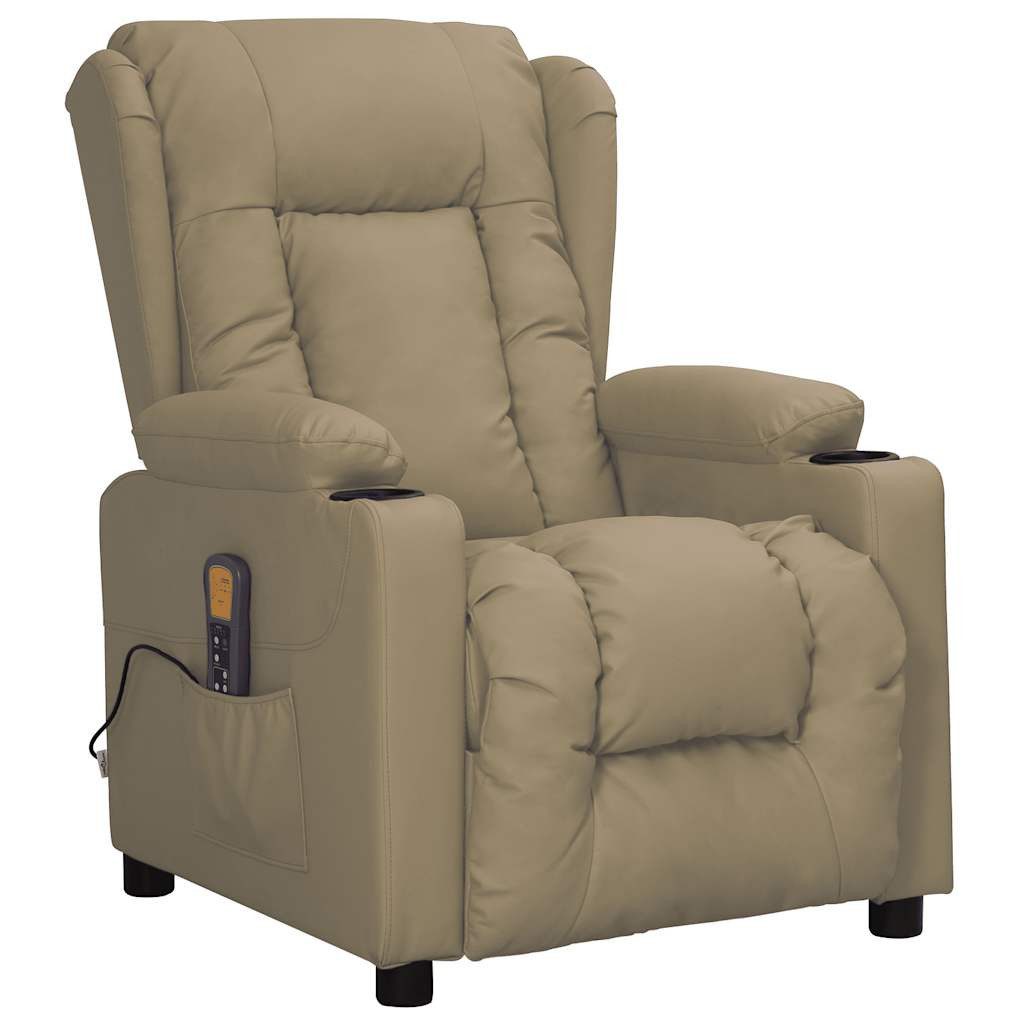 vidaXL Massagesessel Massagesessel mit Aufstehhilfe Cappuccino-Braun günstig online kaufen