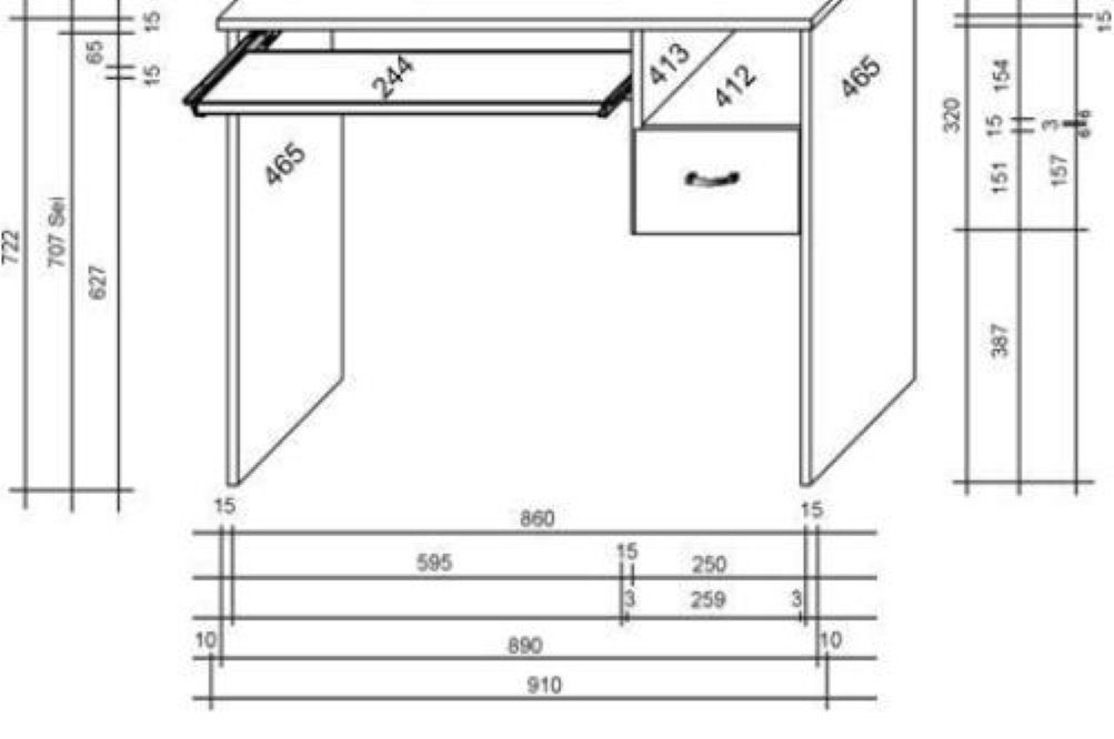 bv-vertrieb Computertisch PC-Tisch Computertisch Schülerschreibtisch günstig online kaufen