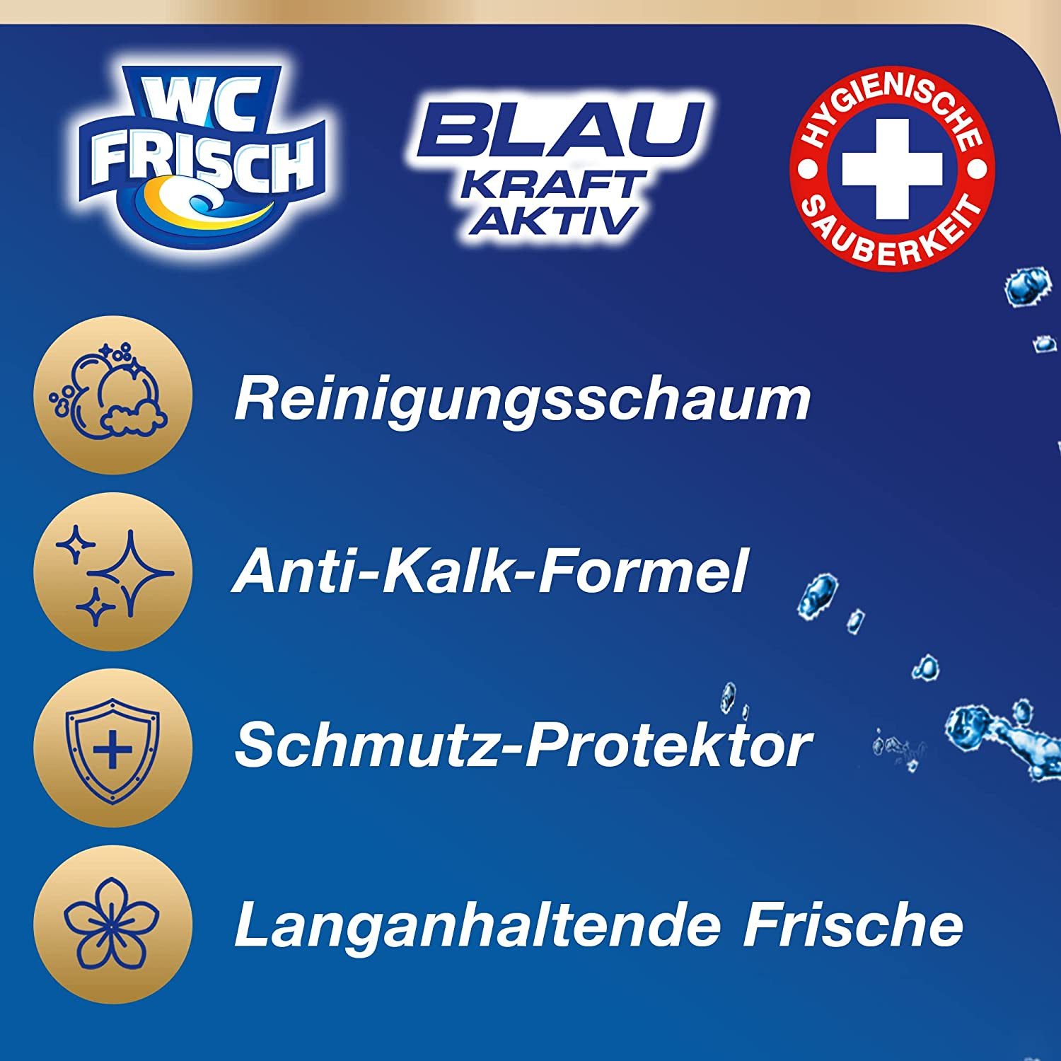 WC Frisch WC FRISCH Duftspüler Chlor Kraft Aktiv 1x Stück 100g WC-Reiniger (Duo-Pack, [2-St. Duftspüler für extra Frische & sichtbare Reinigung)