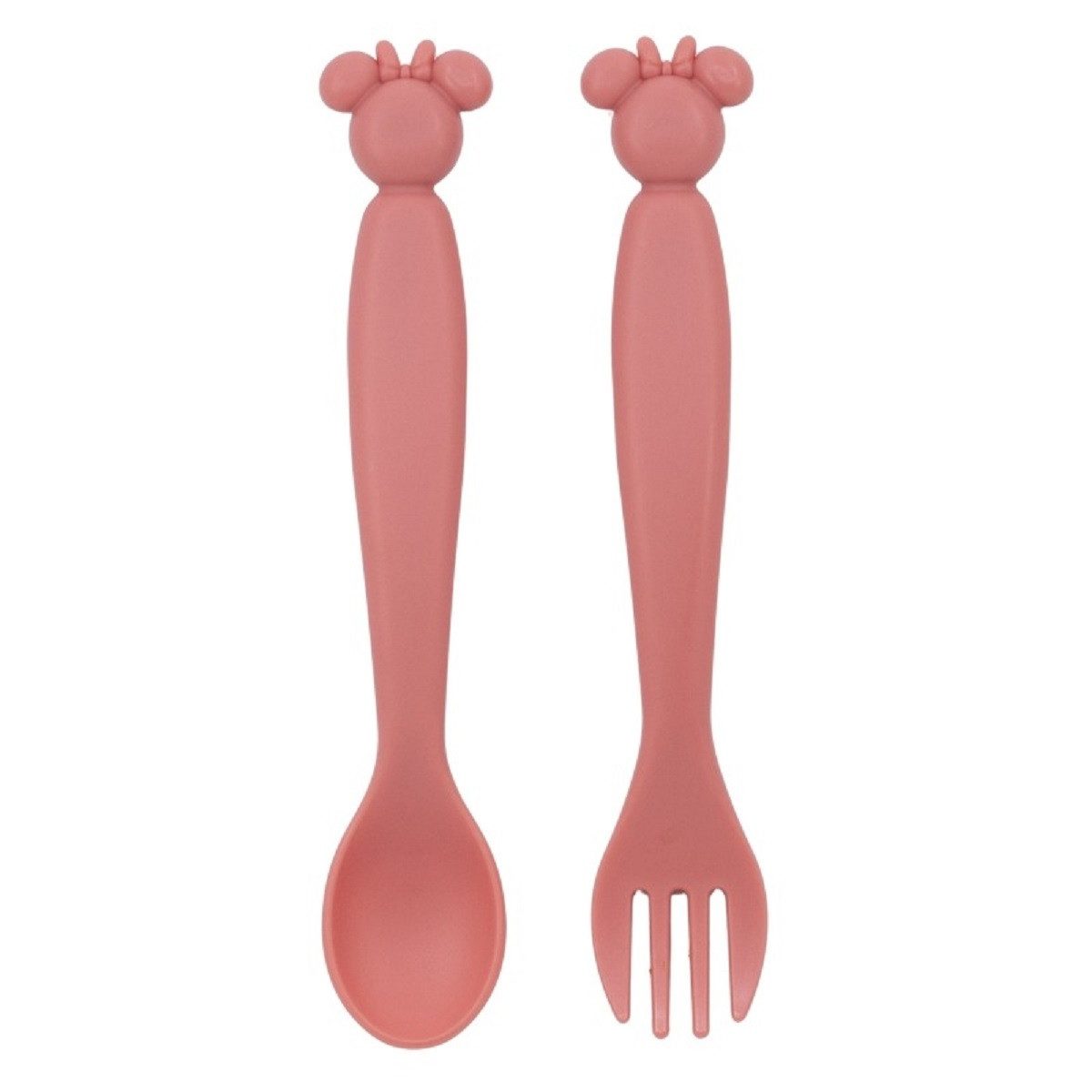 Disney Minnie Mouse Kinderbesteck Set 2-teilig – Löffel & Gabel mit Motivgriffen (2-tlg)