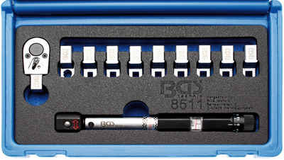 BGS Drehmomentschlüssel Drehmoment-Speichenschlüssel, 3 - 15 Nm, austauschbare Köpfe