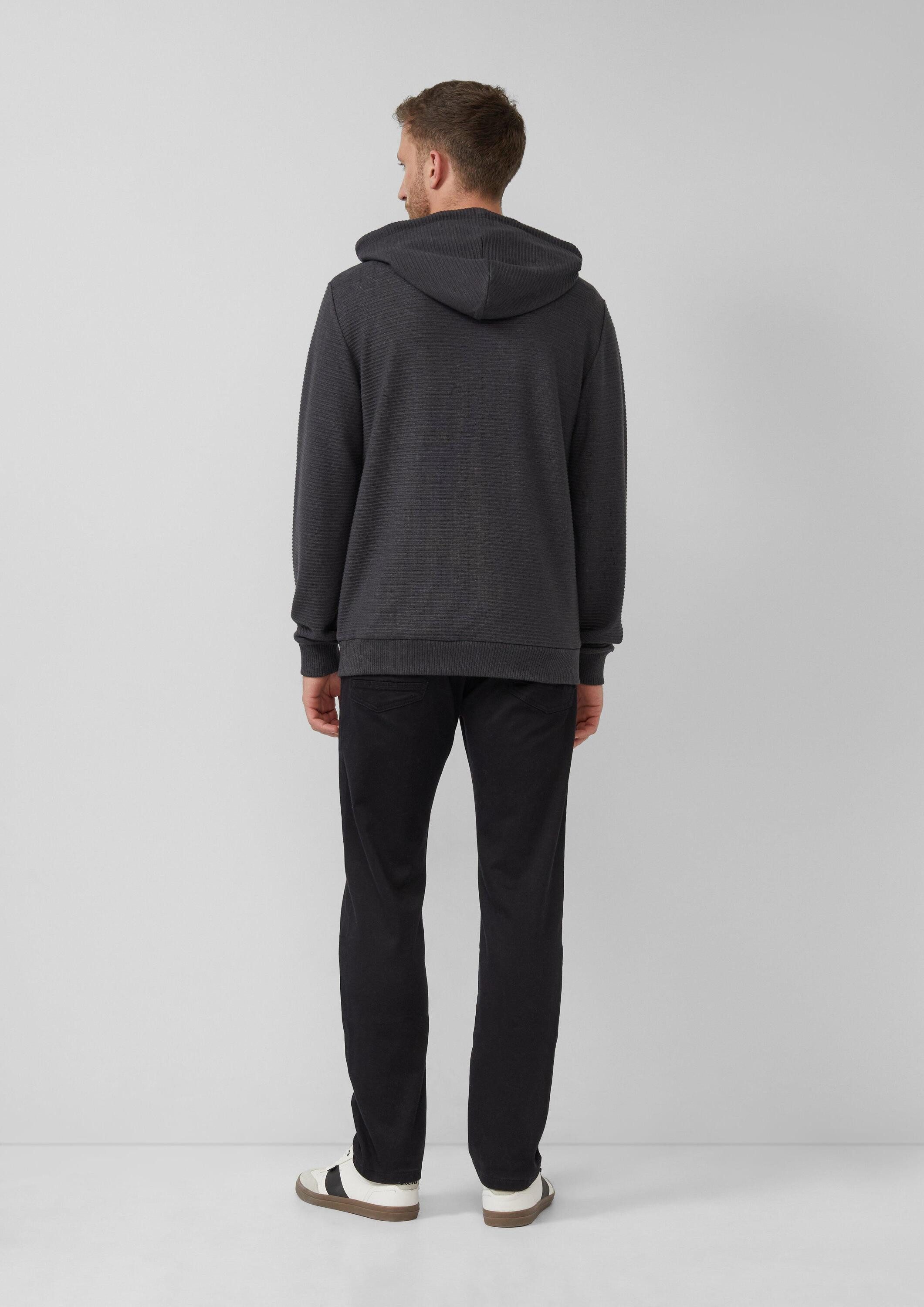 s.Oliver Sweatshirt Sweatshirt Weicher Hoodie in Strick-Optik mit gefütterter Kapuze
