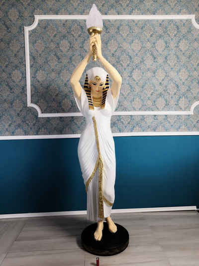 JVmoebel Skulptur Design Stehleuchte Ägptische Frau Figur Steh Lampe Leuchten Steh