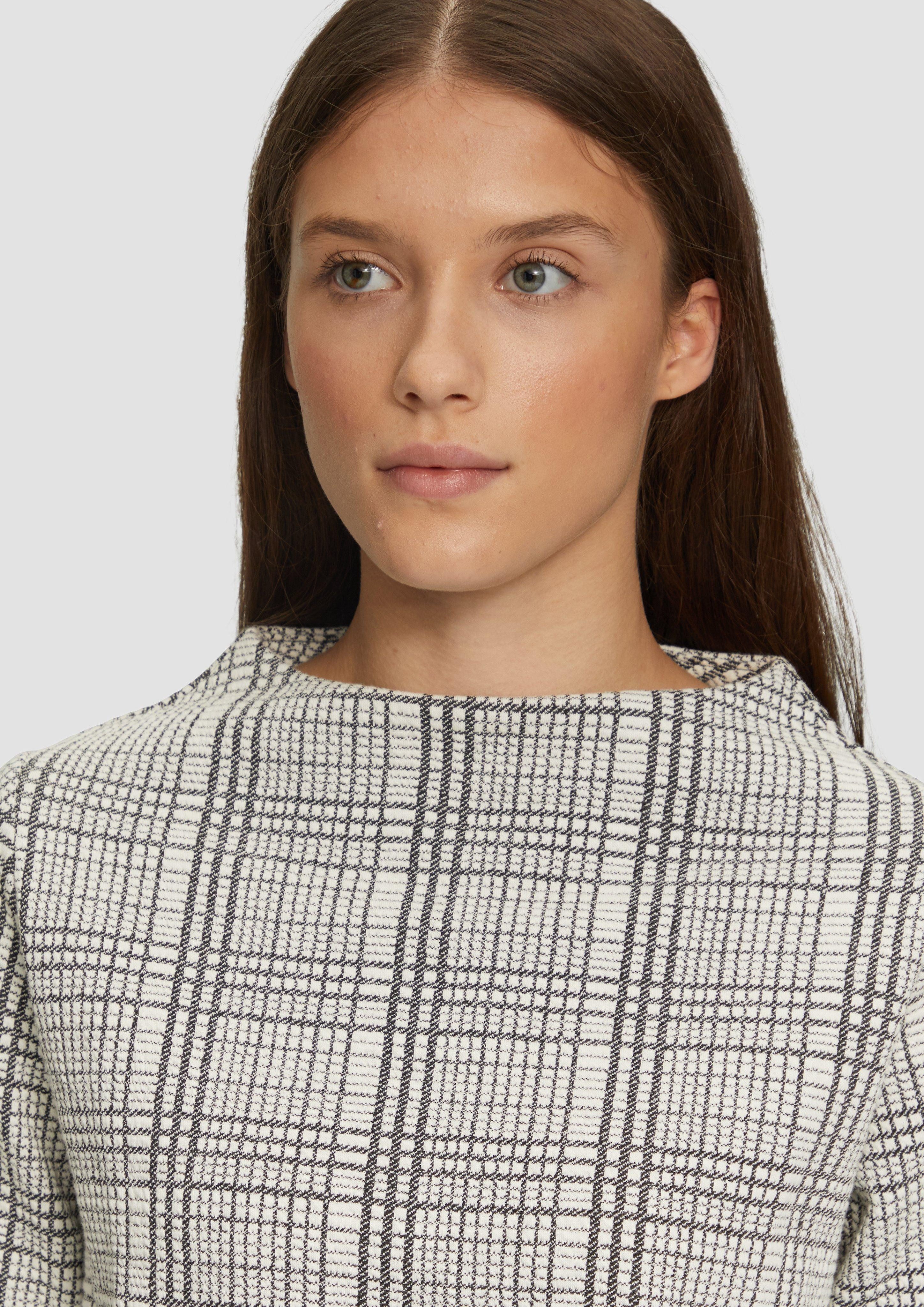 s.Oliver Sweatshirt Gemustertes Sweatshirt mit Turtleneck günstig online kaufen