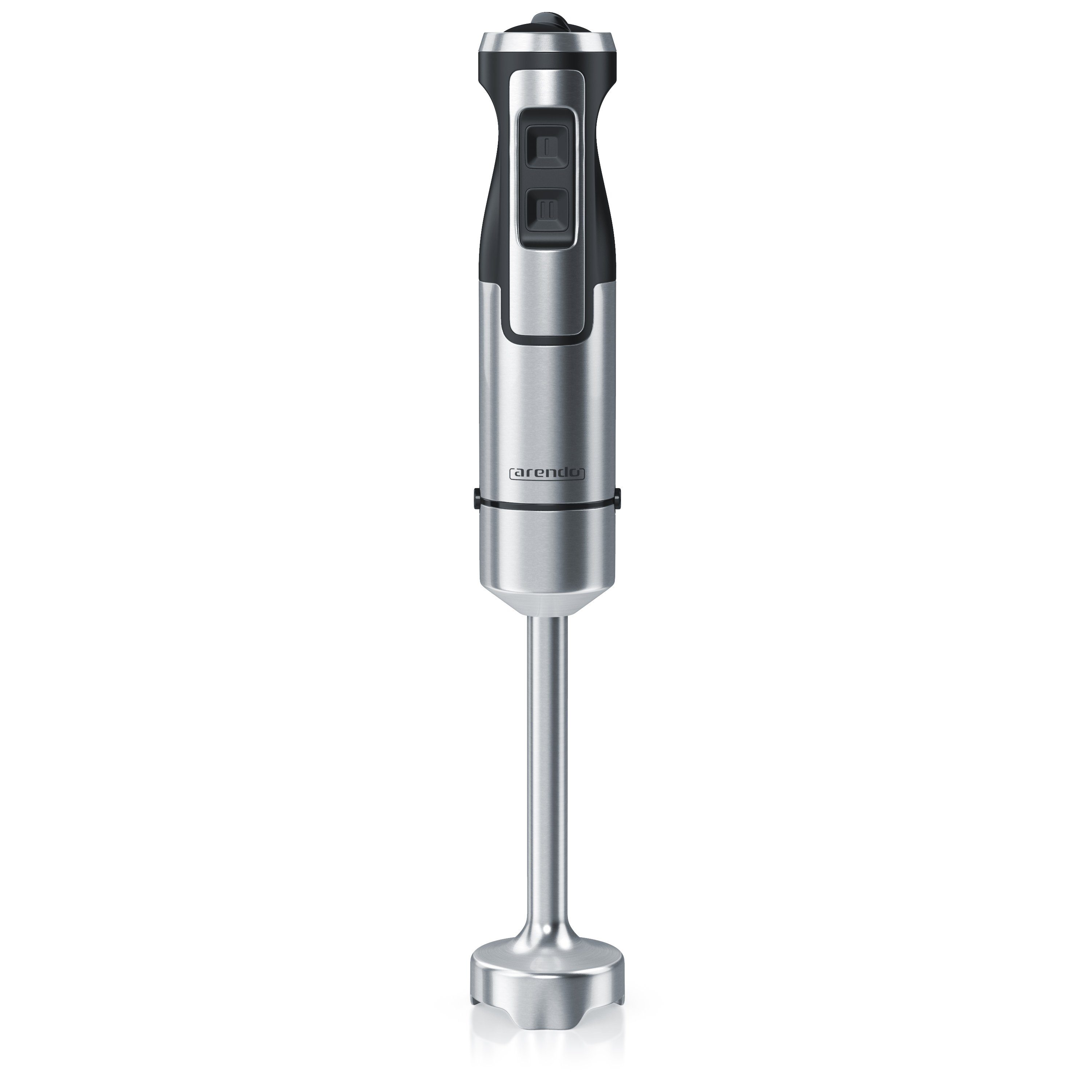 Arendo Stabmixer Edelstahl Pürierstab, Handmixer, stufenlose Regelung, silber, 1000 W, Turbotaste, Abnehmbarer Mixfuß, GS-Zertifiziert