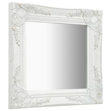 möbelando Barockspiegel 3002665 (BxH: 40x40 cm), aus Holz und Glas in Weiß