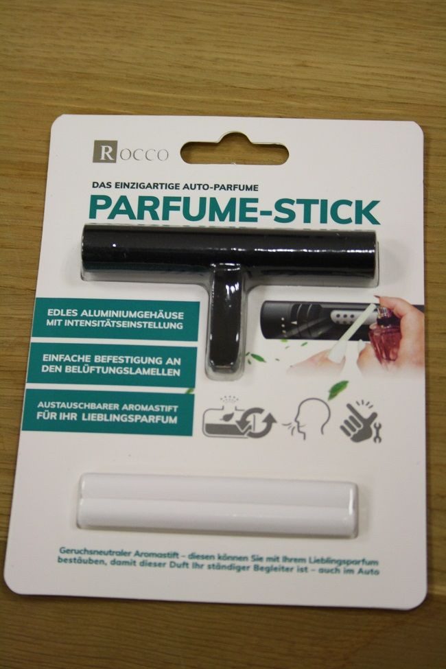 Raumduft Rocco Auto-Parfüm-Stick Alugehäuse mit 2 Sticks