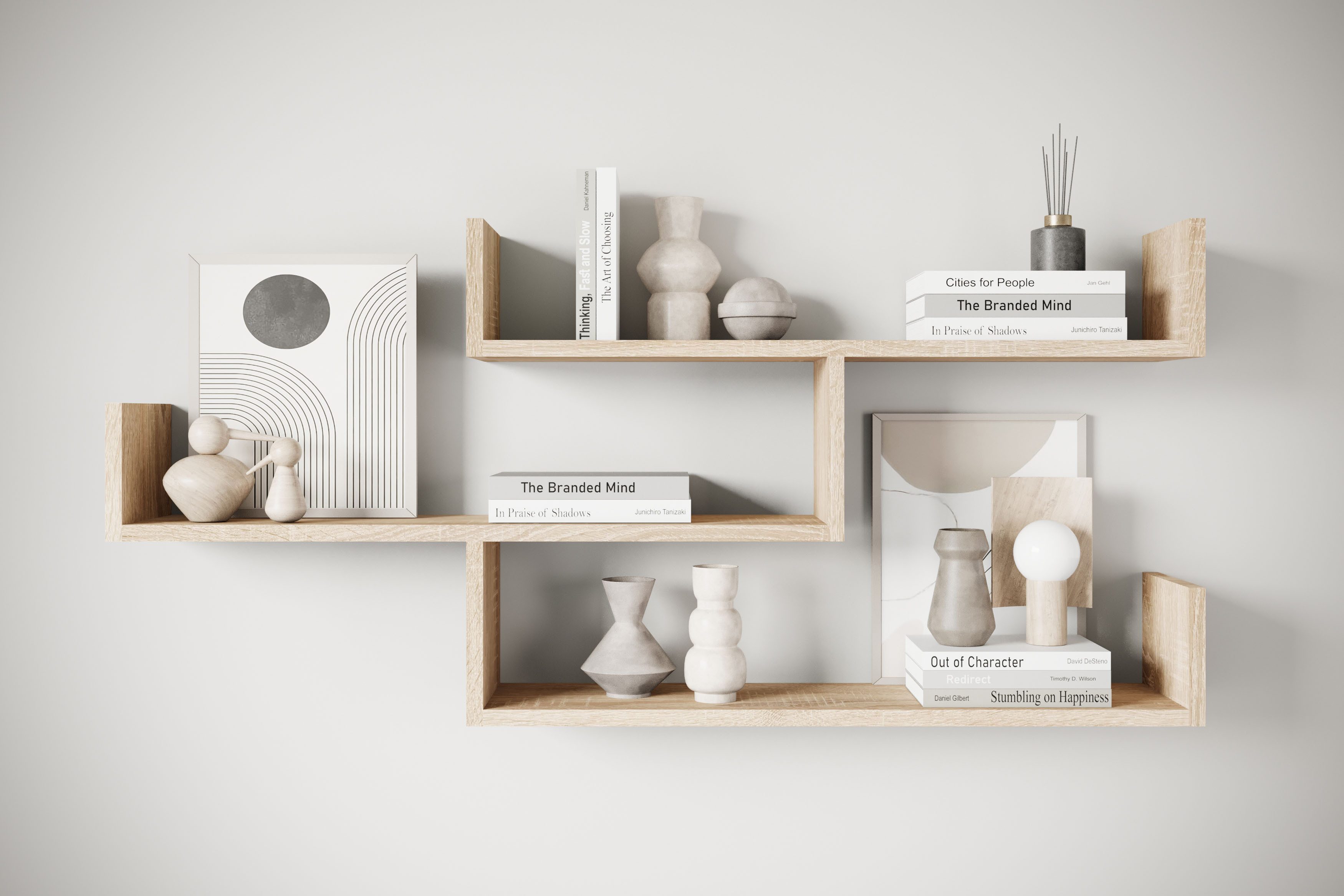 INOSIGN Wandboard Wandregal Trio, 1-tlg., Hängeregal mit 3 Ablageflächen, modernes Design, variabel einsetzbar