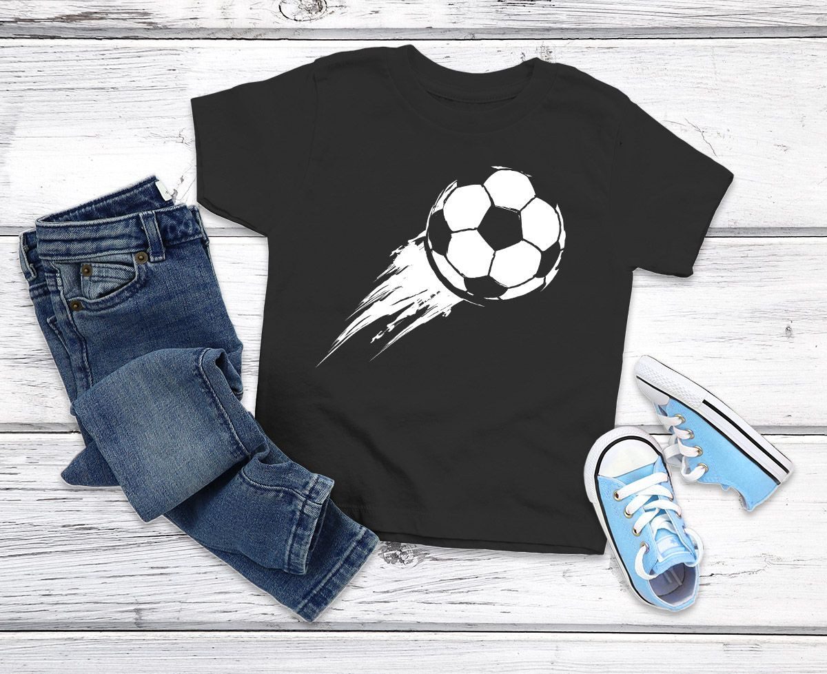 Print-Shirt Kinder T-Shirt Jungen Fußball-Motiv Sport-Kleidung Geschenk für