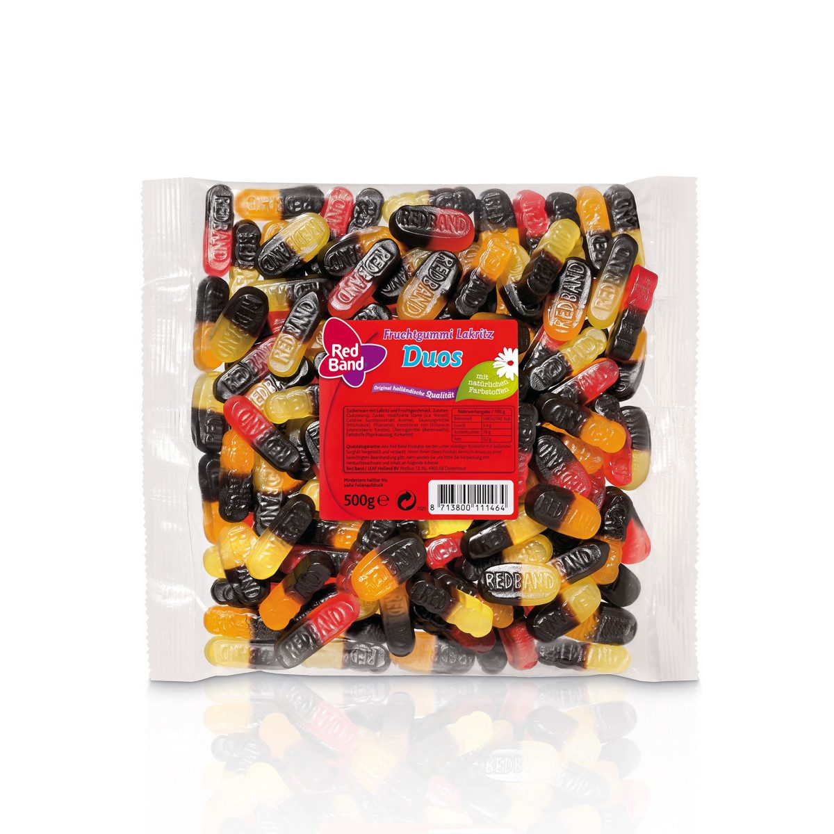 Red Band Süßigkeit, Red Band Fruchtgummi Lakritz Duos in 3 süssen leckeren Sorten 500g