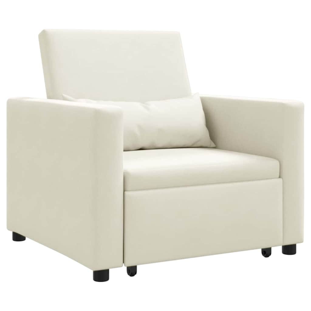 vidaXL Sessel Einzel-Schlafsofa Creme 90 x günstig online kaufen