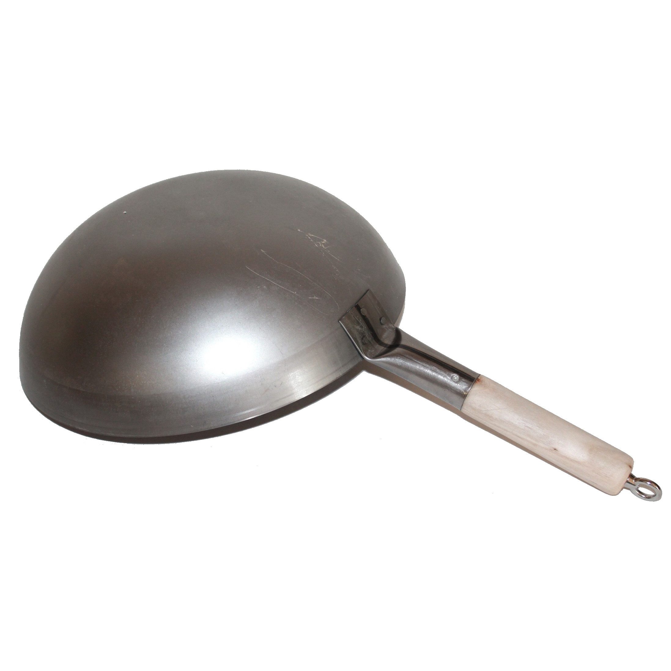 AAF Nommel Wok Karbon Stahl mit rundem Boden zum Aufhängen, Karbon-Stahl, Runder Boden, 30, 33, 35, 36, 38, 40, Karbonstahl, Gasherd, Grill