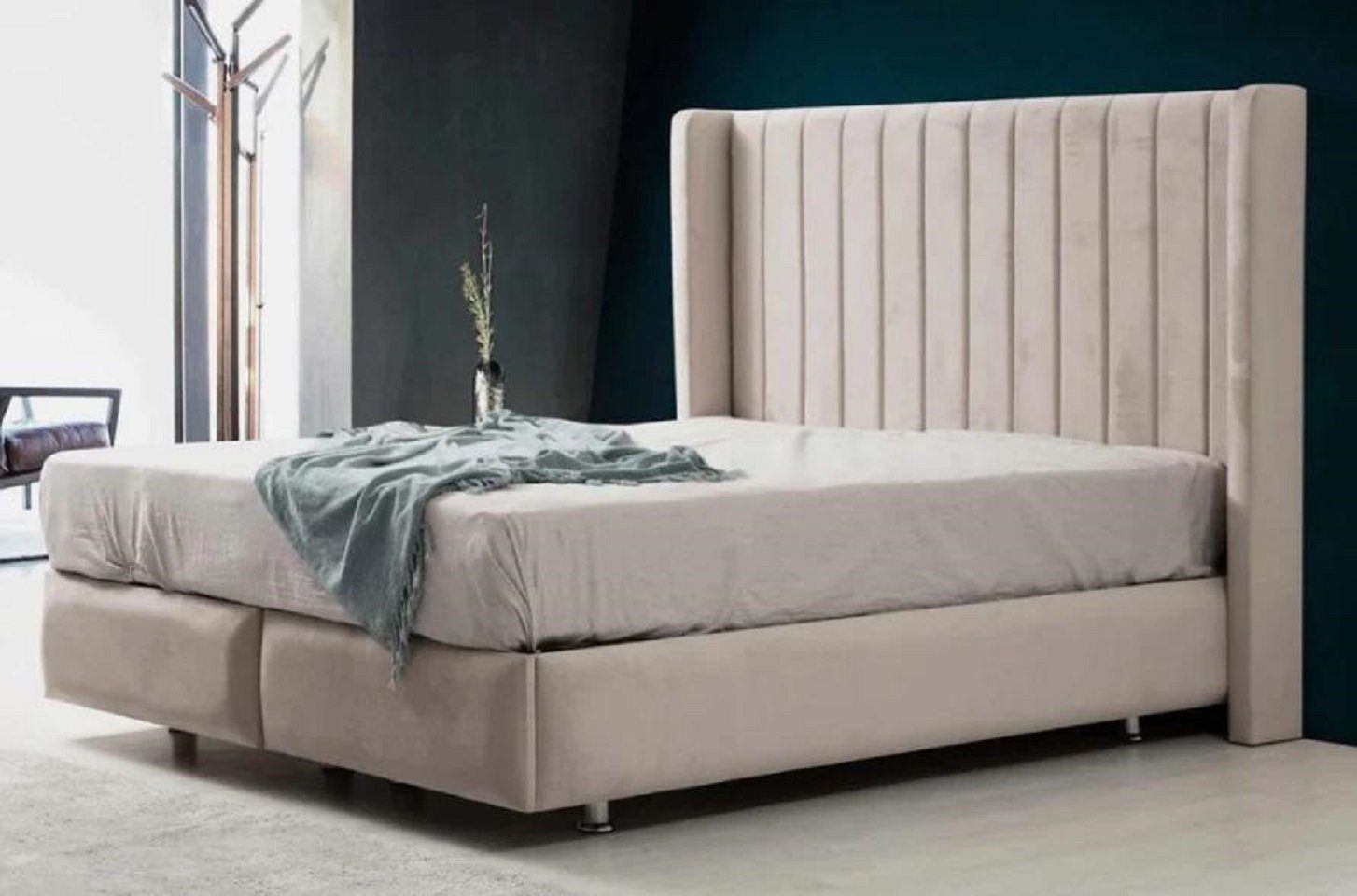 JVmoebel Bett Schlafzimmer Luxus Bett Modern Neu stilvolles im modernen Beige (1-tlg., Nur Bett), Made in Europe