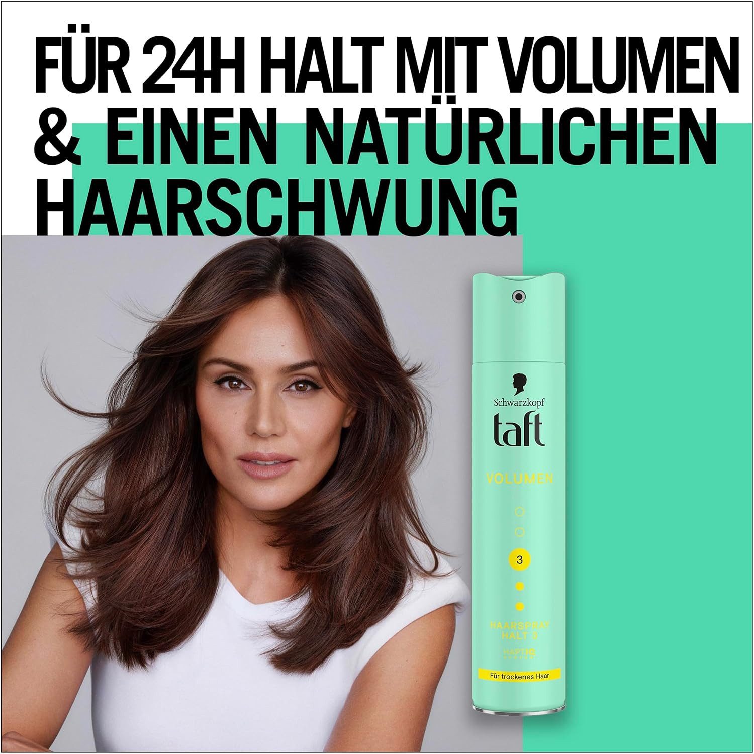 Taft Haarspray Volumen-Haarspray für trockenes Haar, Vergan, 250 ml, 1-tlg., HaptIQ System