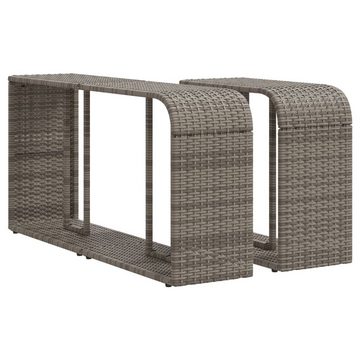 vidaXL Regal Outdoor-Rgale 2 Stk. Grau Poly Rattan