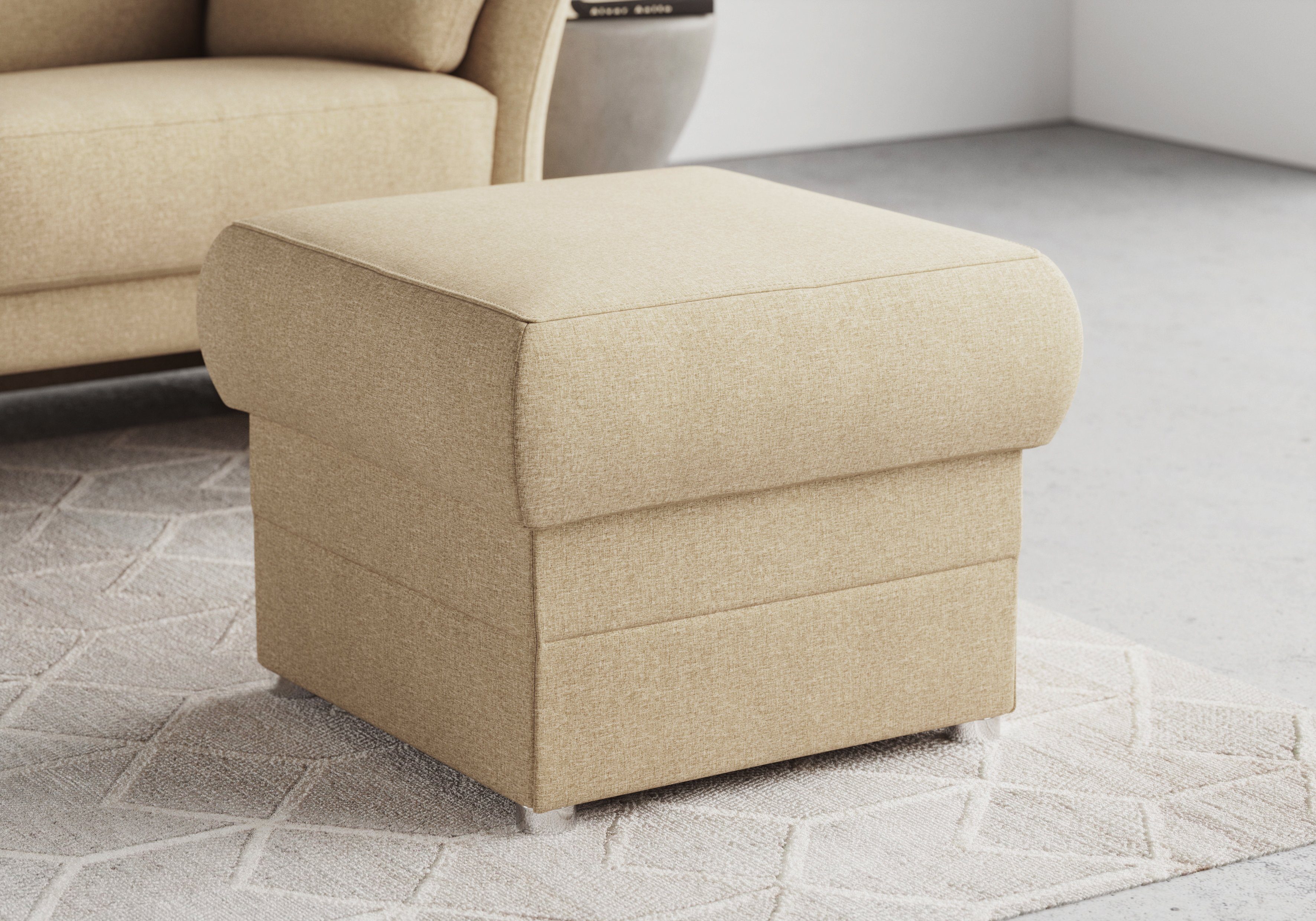 DOMO collection Hocker Pina, kompakt und bequem, Passender Hocker zur Serie