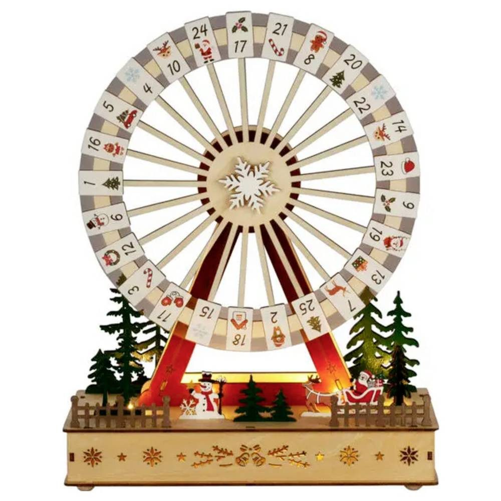 KONSTSMIDE Schalter 3249-100 LED-Silhouette Adventskalender Warmweiß LED Natur